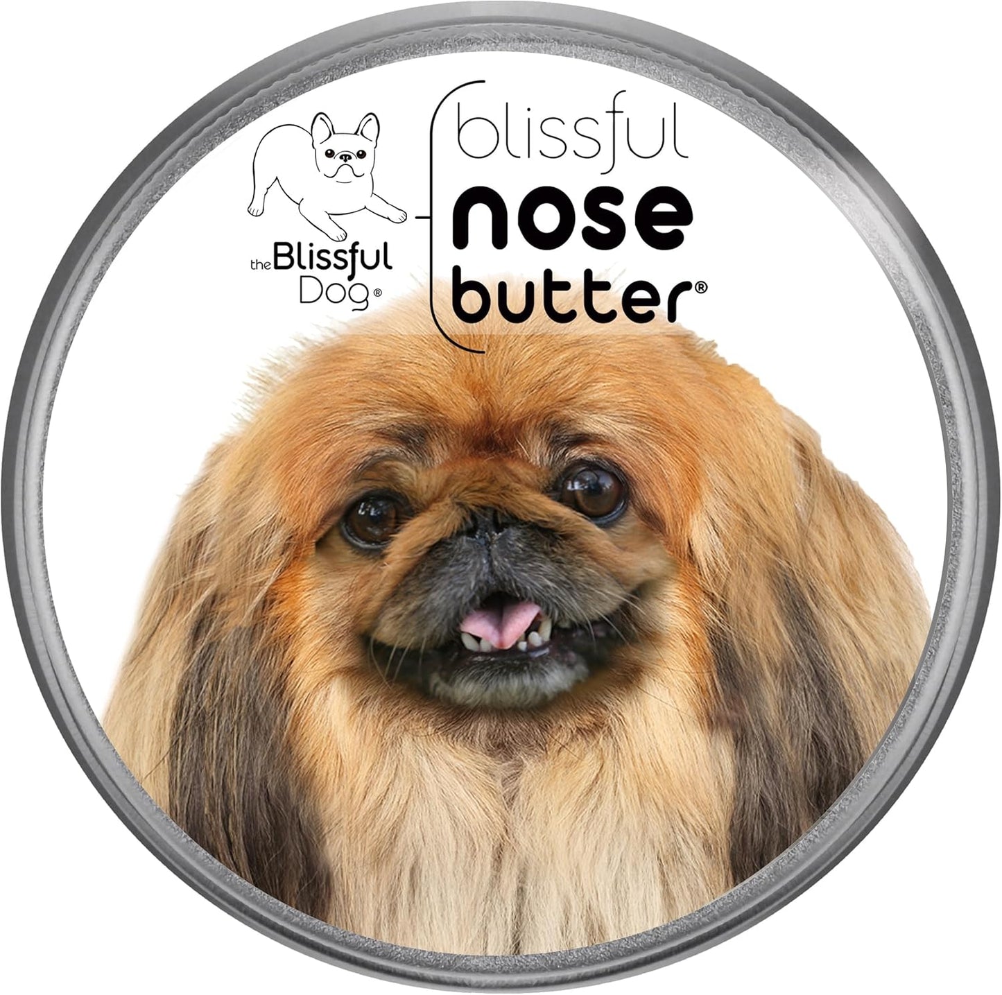 The Blissful Dog Pekingese Nose Butter for Dry, Cracked Skin, Lick-Safe Dog Nose Balm with Moisturizing Shea Butter, Almond, Olive, and Essential Oils, Pet Supplies, Uncented, 8 oz.