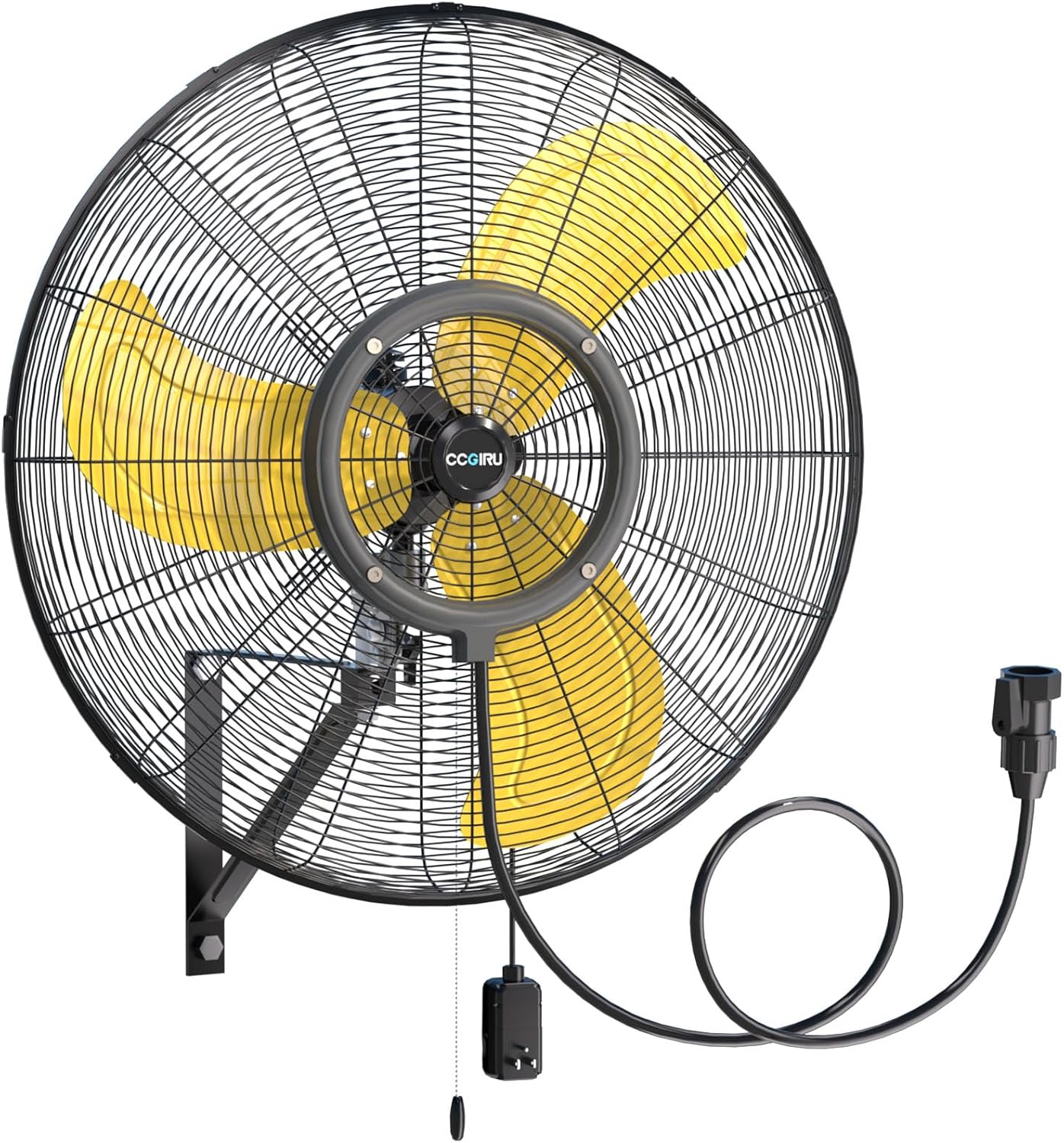 9600 CFM 30" Outdoor Wall Mount Misting Fans, High Velocity 3-Speed Waterproof Professional Oscillating Wall Fan, Heavy Duty Industrial Fan for Commercial, Garage, Warehouse, UL Listed