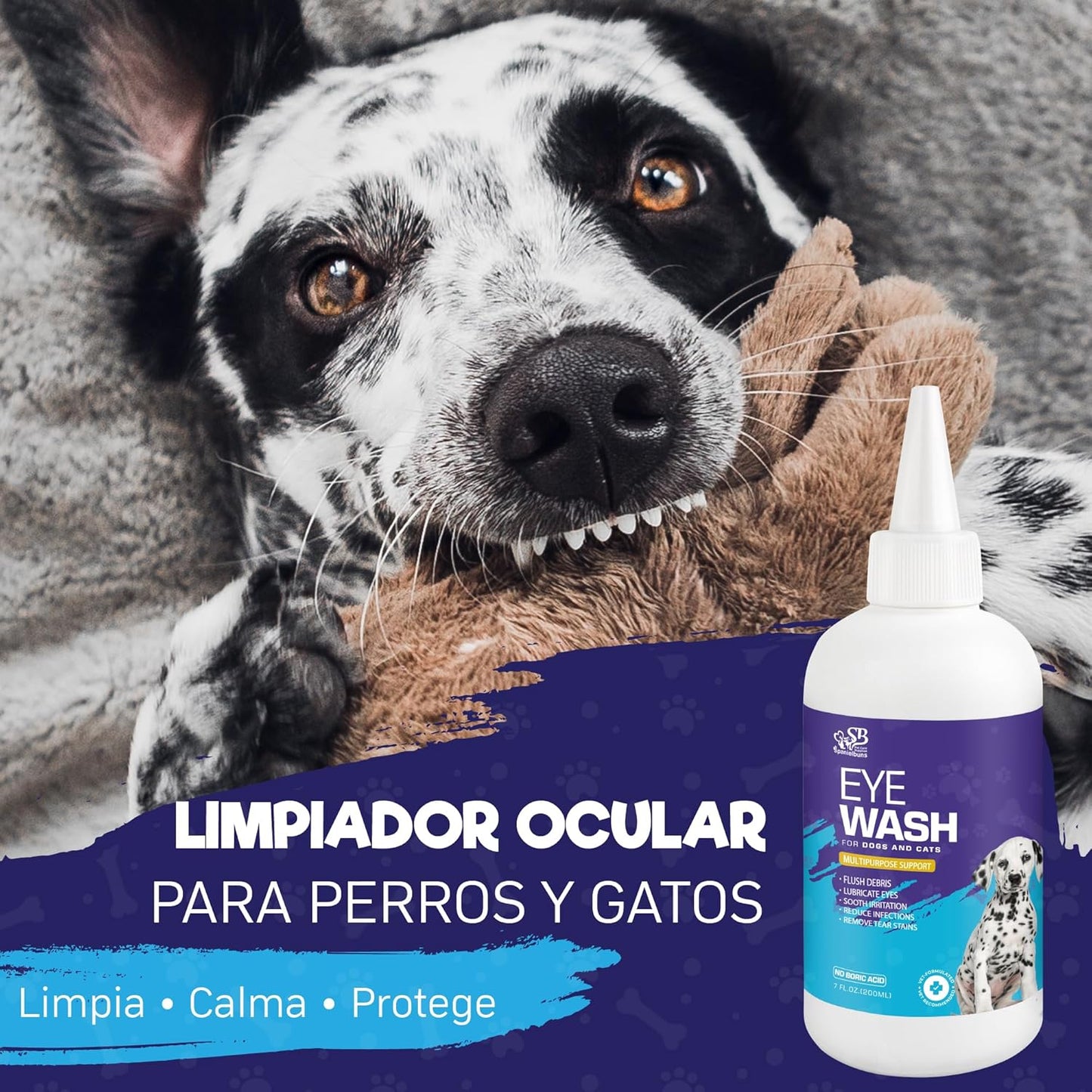 Dog Eye Drops 200ml,All Natural Ingredients Eye Wash for Dogs and Cats, Cleanses Tear Stains,Goop Mucus, Improves Allergy Symptoms and Dry Eyes