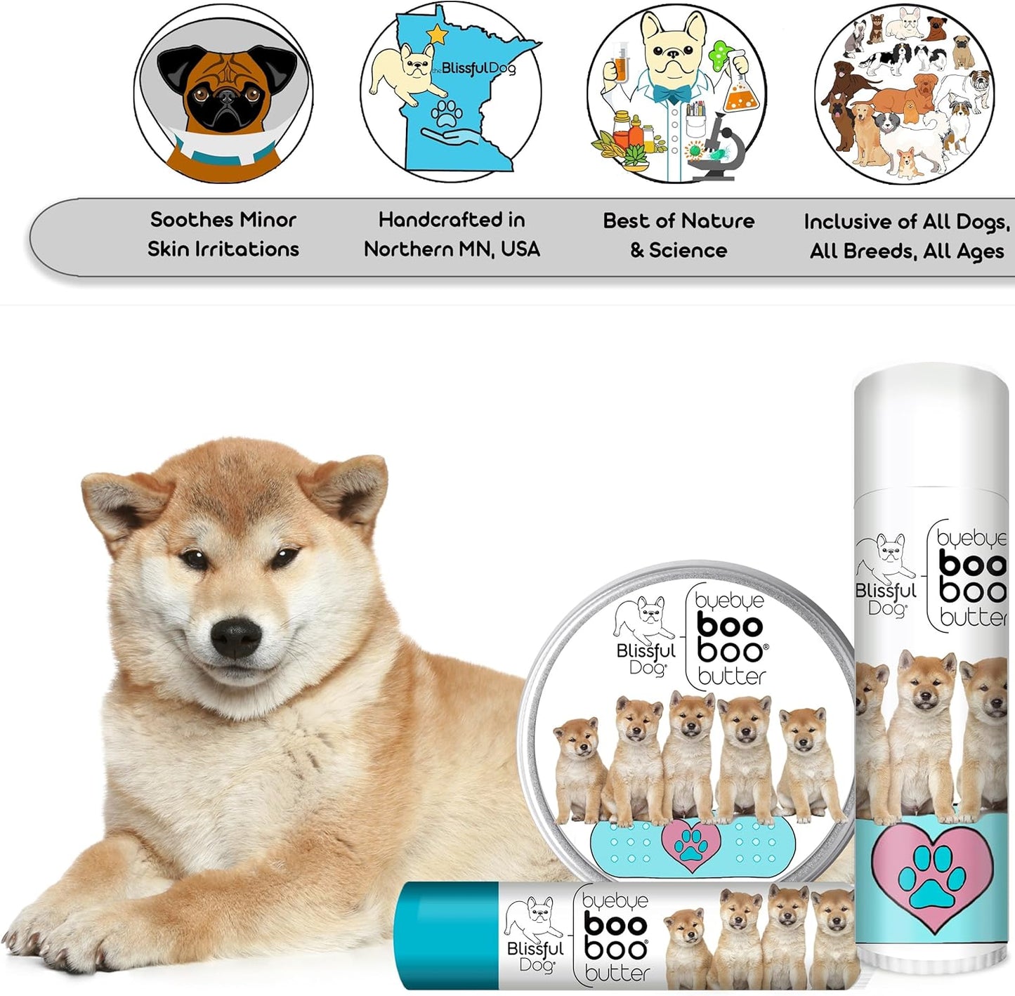 The Blissful Dog .15 oz Tube Shiba Inu Booboo Butter