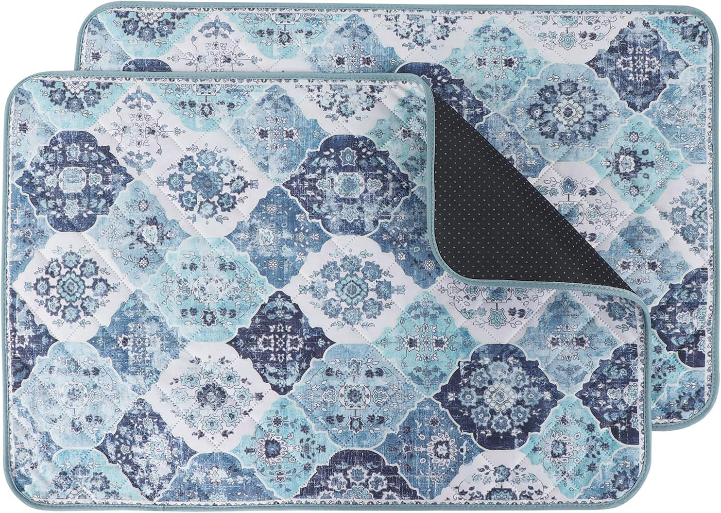 IEUUMLER Washable Pee Pads for Dogs, 2 Pack Reusable Non-Slip Grip, Super Absorbent Waterproof Puppy Pads for Potty Training, Playpen, Crate, Whelping Box EU011 (Blue, 36" x 24")