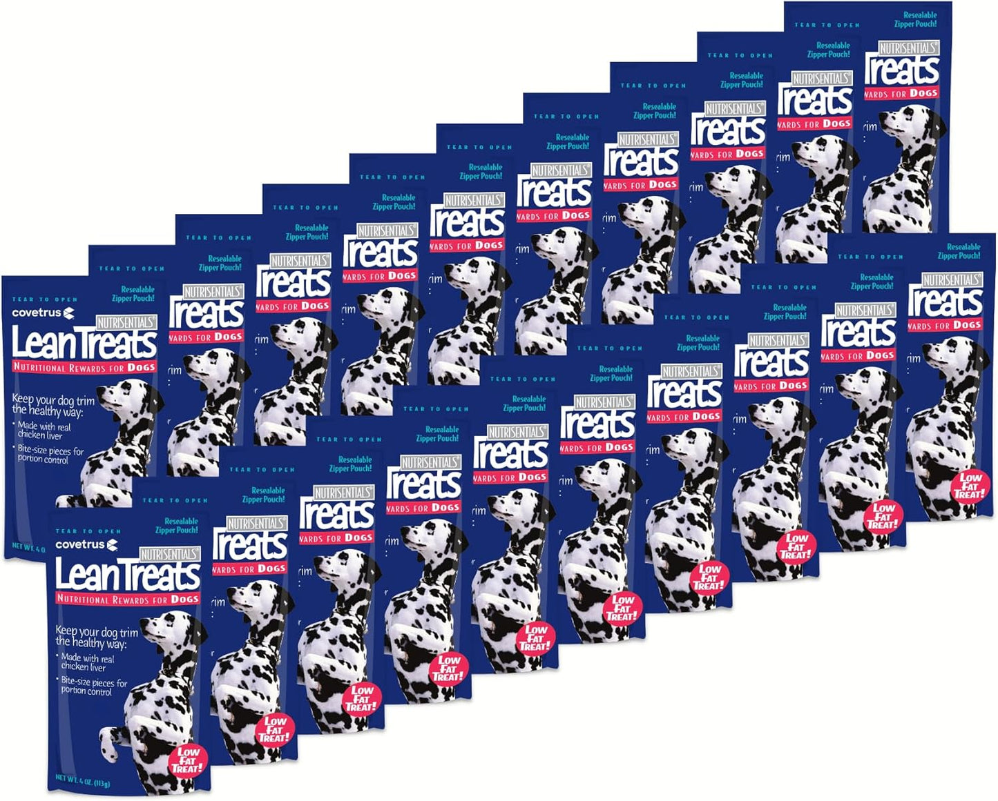 Covetrus Nutrisential Lean Treats for Dogs - Small, Medium & Large Dogs (K9) - Nutritional Low Fat, Bite-Size - Soft Chicken Flavor - 20 Pack - 4oz