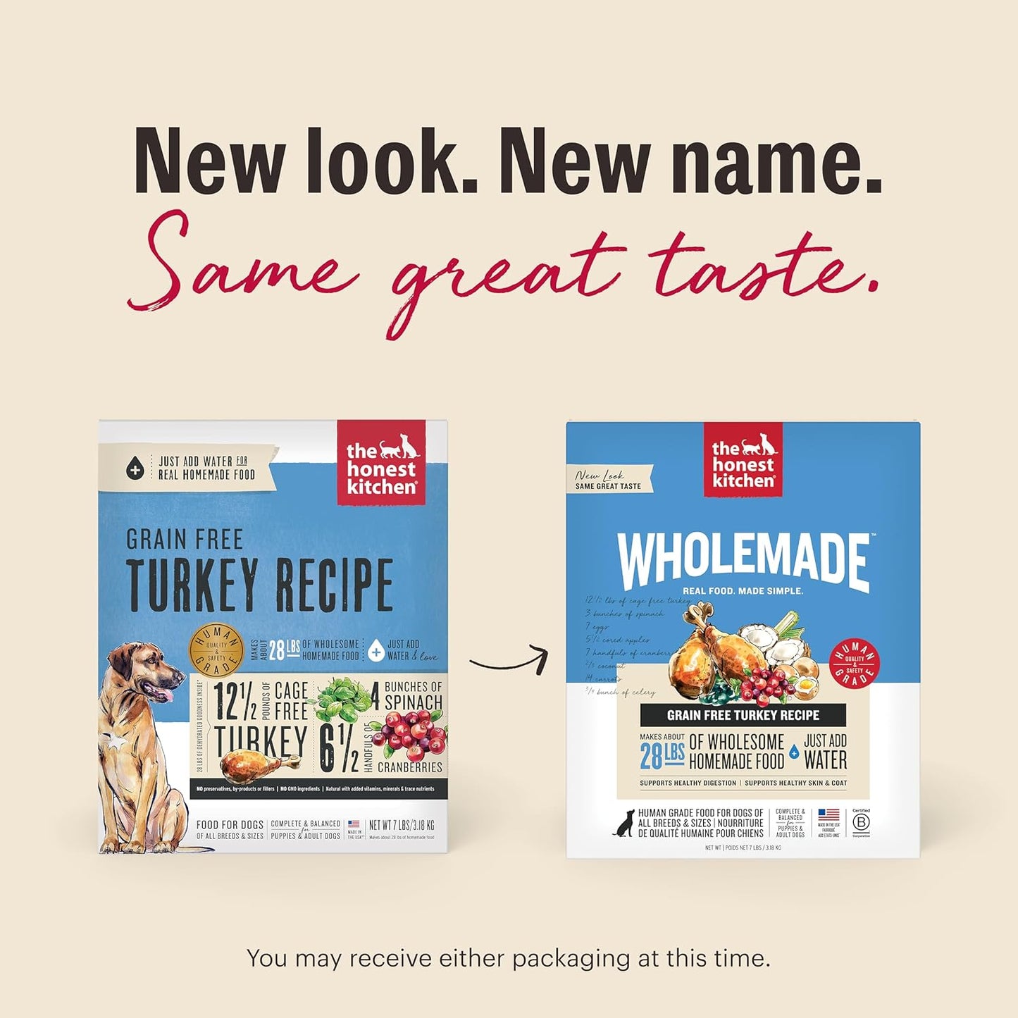 The Honest Kitchen Wholemade™ Grain Free Turkey Dog Food, 7 lb Box