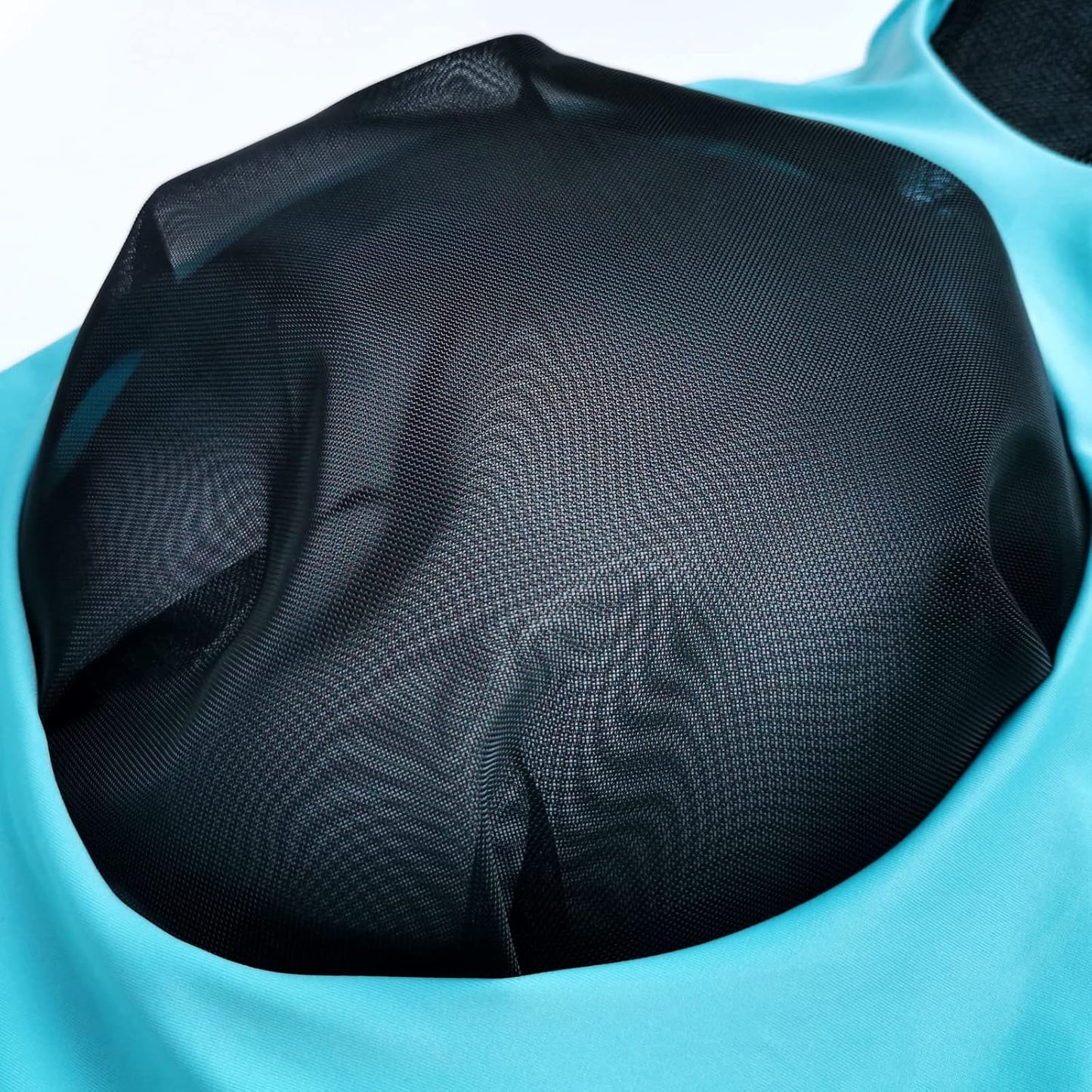 Horse Fly Mask with Ears - Large Eye Space for Full Vision, Breathable Stretch Comfort Fit, UV Protection, Forelock Opening, Easy Pull-On Paleblue Cob