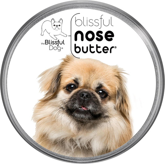 The Blissful Dog Tibetan Spaniel Nose Butter for Dry, Cracked Skin, Lick-Safe Dog Nose Balm with Moisturizing Shea Butter, Almond, Olive, and Essential Oils, Pet Supplies, Uncented, 8 oz.