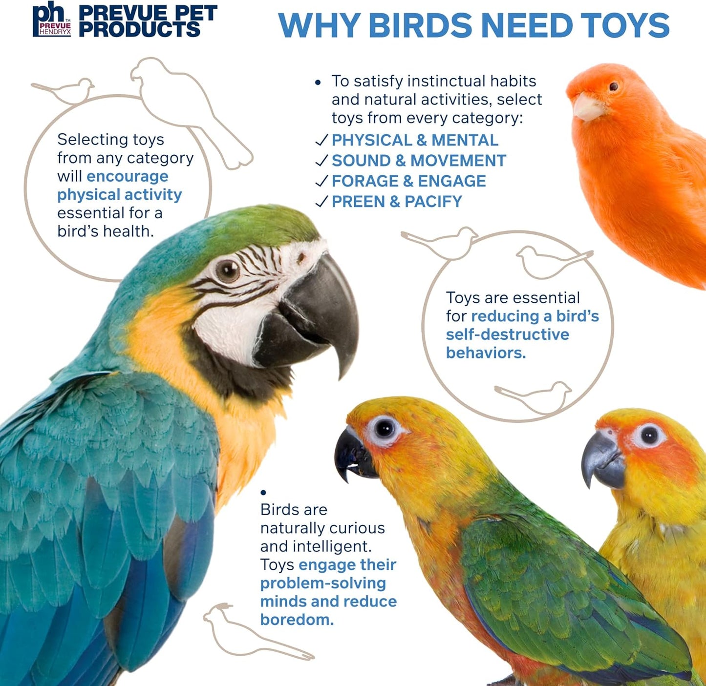 Prevue Pet Products Preen & Pacify Calypso Creations Straw Stacker Bird Toy 62634