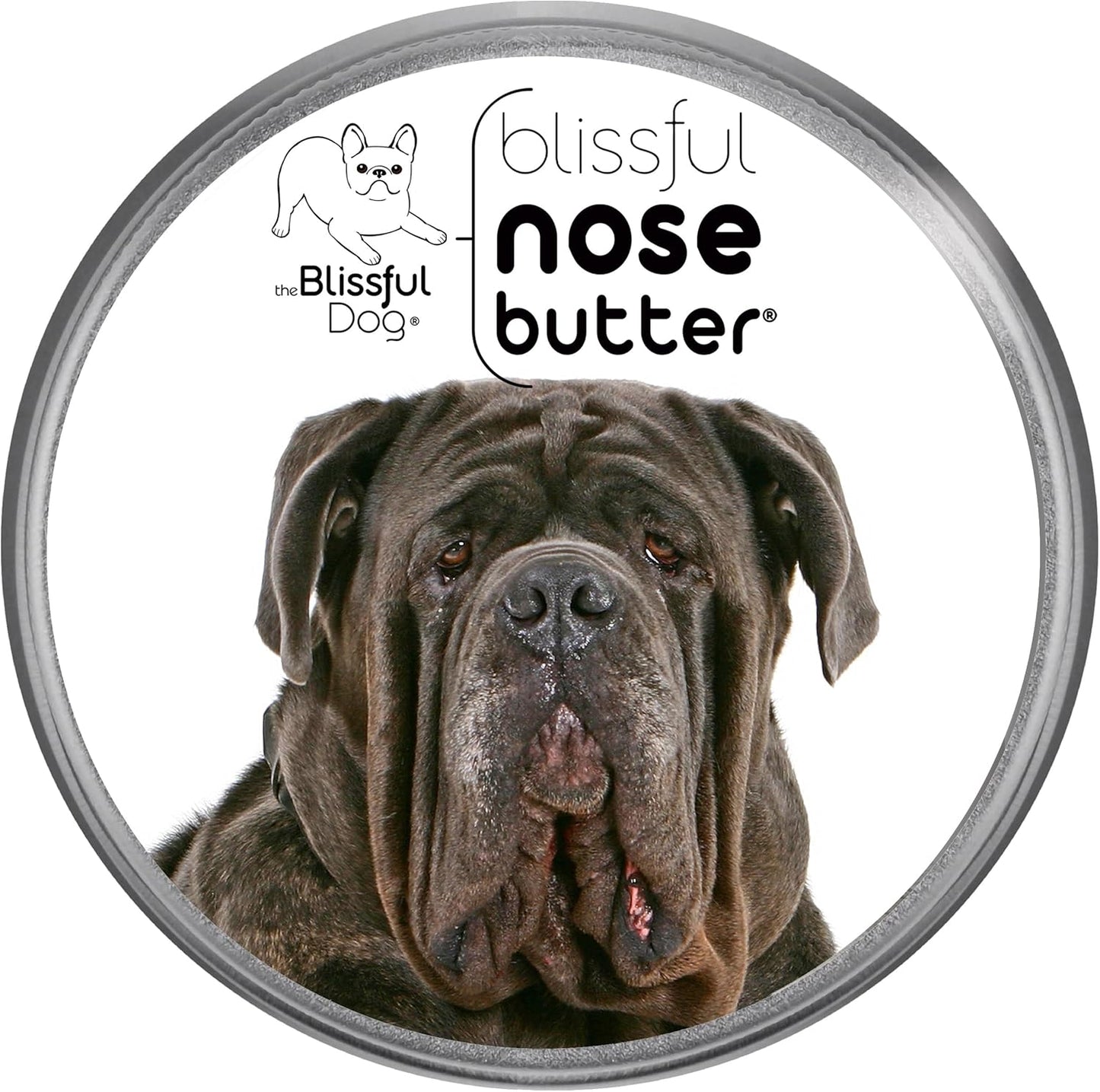 The Blissful Dog Neapolitan Mastiff Nose Butter for Dry, Cracked Skin, Lick-Safe Dog Nose Balm with Moisturizing Shea Butter, Almond, Olive, and Essential Oils, Pet Supplies, Uncented, 4 oz.