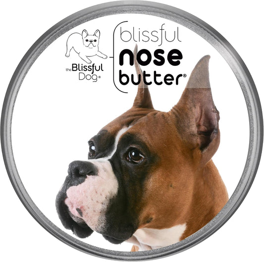 The Blissful Dog Show Boxer Nose Butter for Dry, Cracked Skin, Lick-Safe Dog Nose Balm with Moisturizing Shea Butter, Almond, Olive, and Essential Oils, Pet Supplies, Uncented, 2 oz.