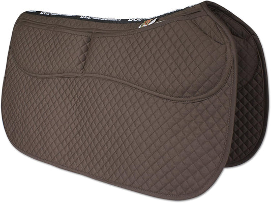 ECP Equine Comfort Products Thermoregulating Western Saddle Pad, Machine Washable Contoured Fit, Water Absorbing, Therapeutic, Shock Absorbing with Adjustable Memory Foam Shims