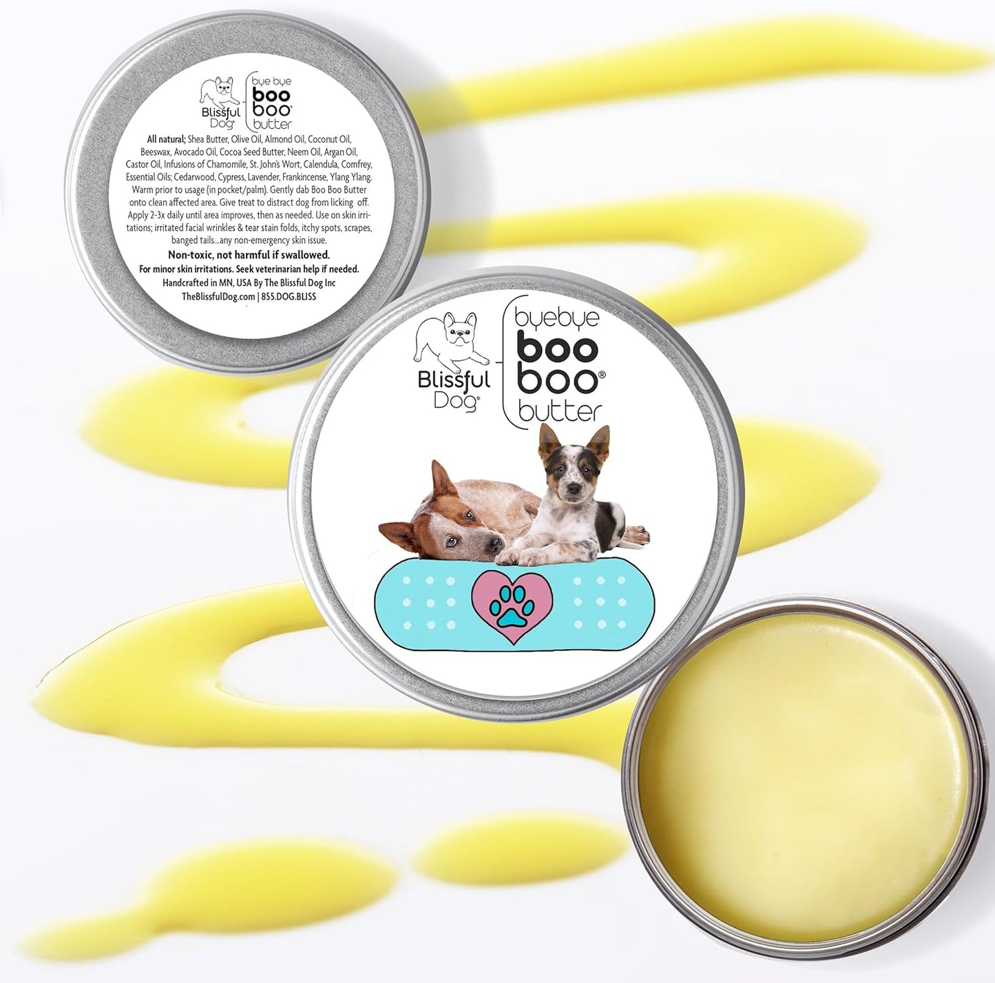 The Blissful Dog 1 oz TIN AUSTRAILIAN Cattle Dog Booboo Butter