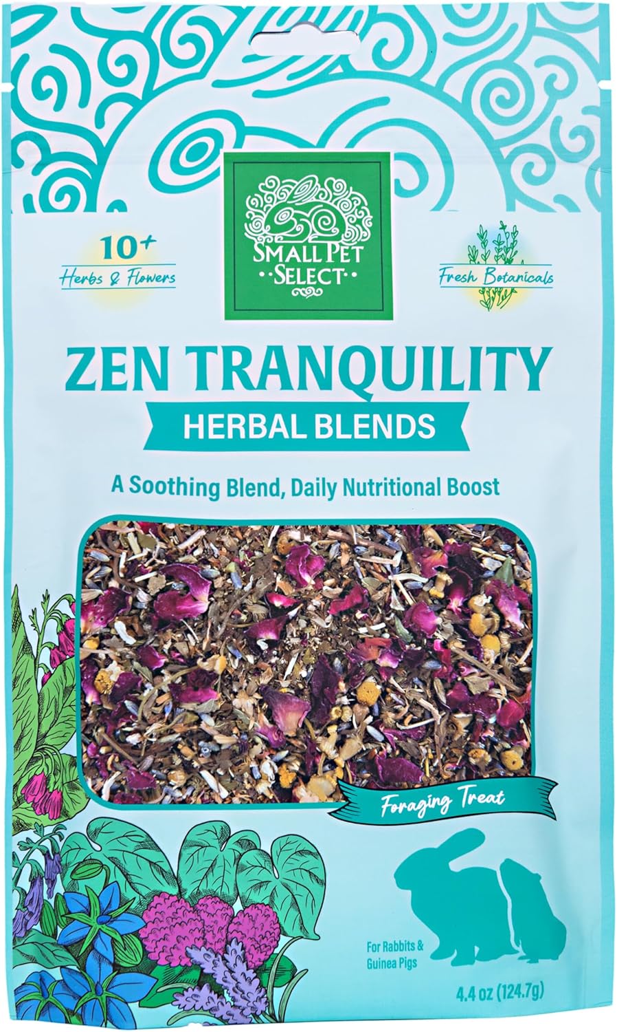 Small Pet Select - Zen Tranquility Herbal Blend, a Natural Herbal Treat for Rabbits and Guinea Pigs, 4.4oz