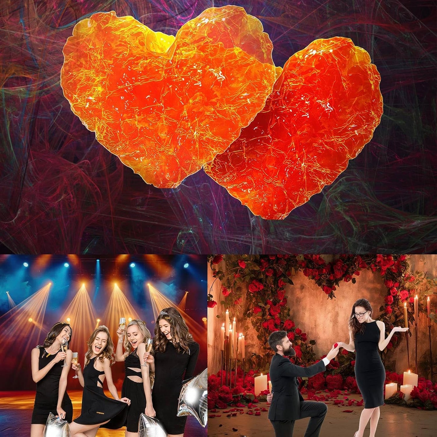 Octopus Aquarium Background Exquisite Colorful Octopus Terrarium Background Glowing Octopus on Black Background Fish Tank Backdrop Octopus Backdrops Poster Wallpaper Decorations Vinyl 30x18in