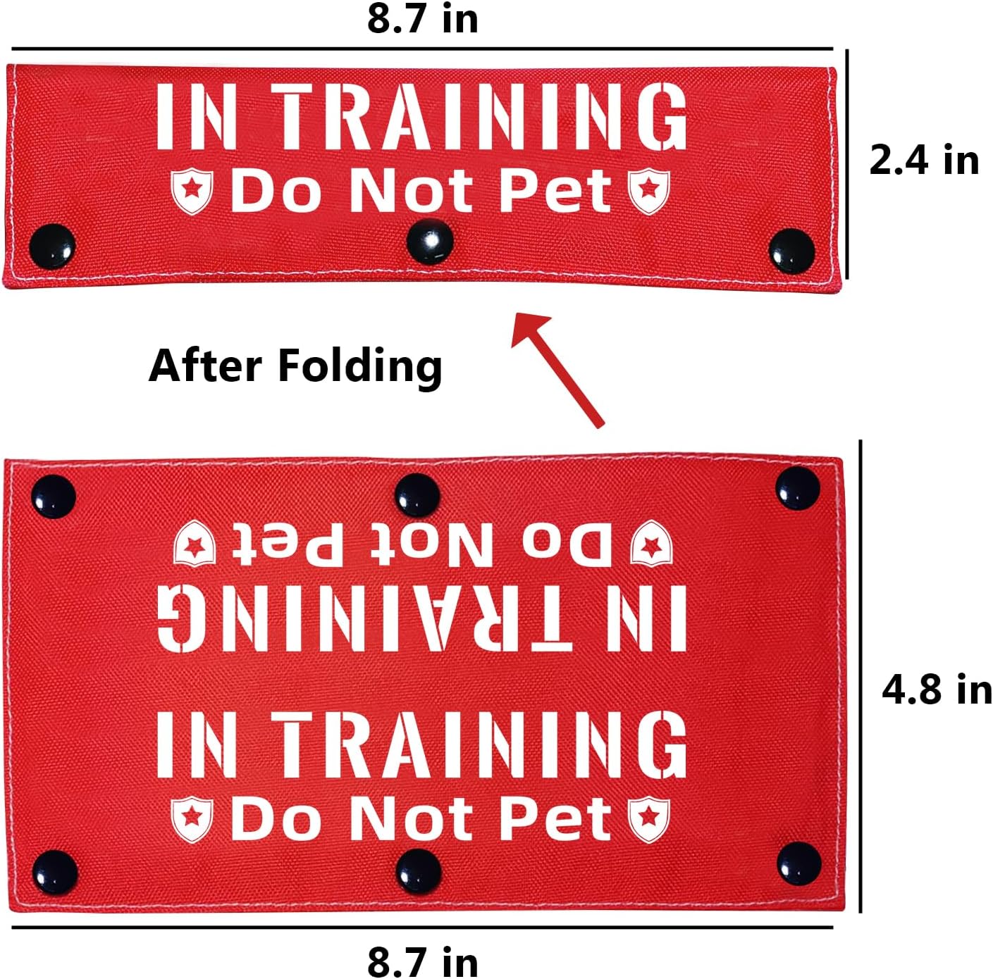 Advivio in Training Do Not Pet Funny Red Dog Leash Sleeve - Leash Wrap for Pet Dogs Walking - Dog's Gift and Dog Owner Gift