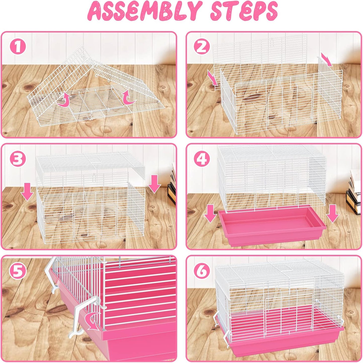 Hamster Cages, Small Animal Travel Cages - Ideal for Temporarily Transporting or Carrying Hamsters, Guinea Pigs, Rats, Parrots, Birds, Squirrels and Other Small Animals.