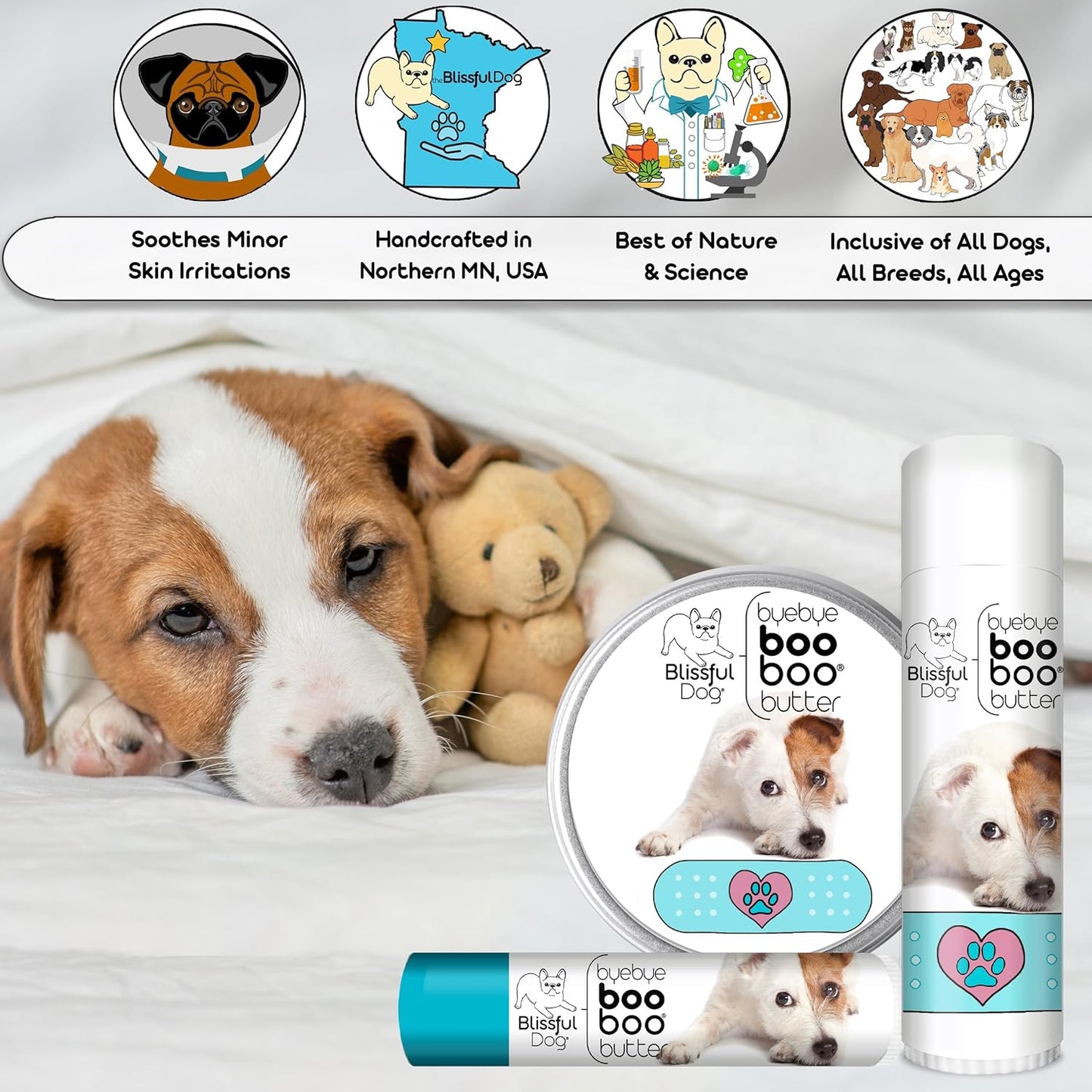 The Blissful Dog Jack Russell Terrier Boo Boo Butter, 16 oz.