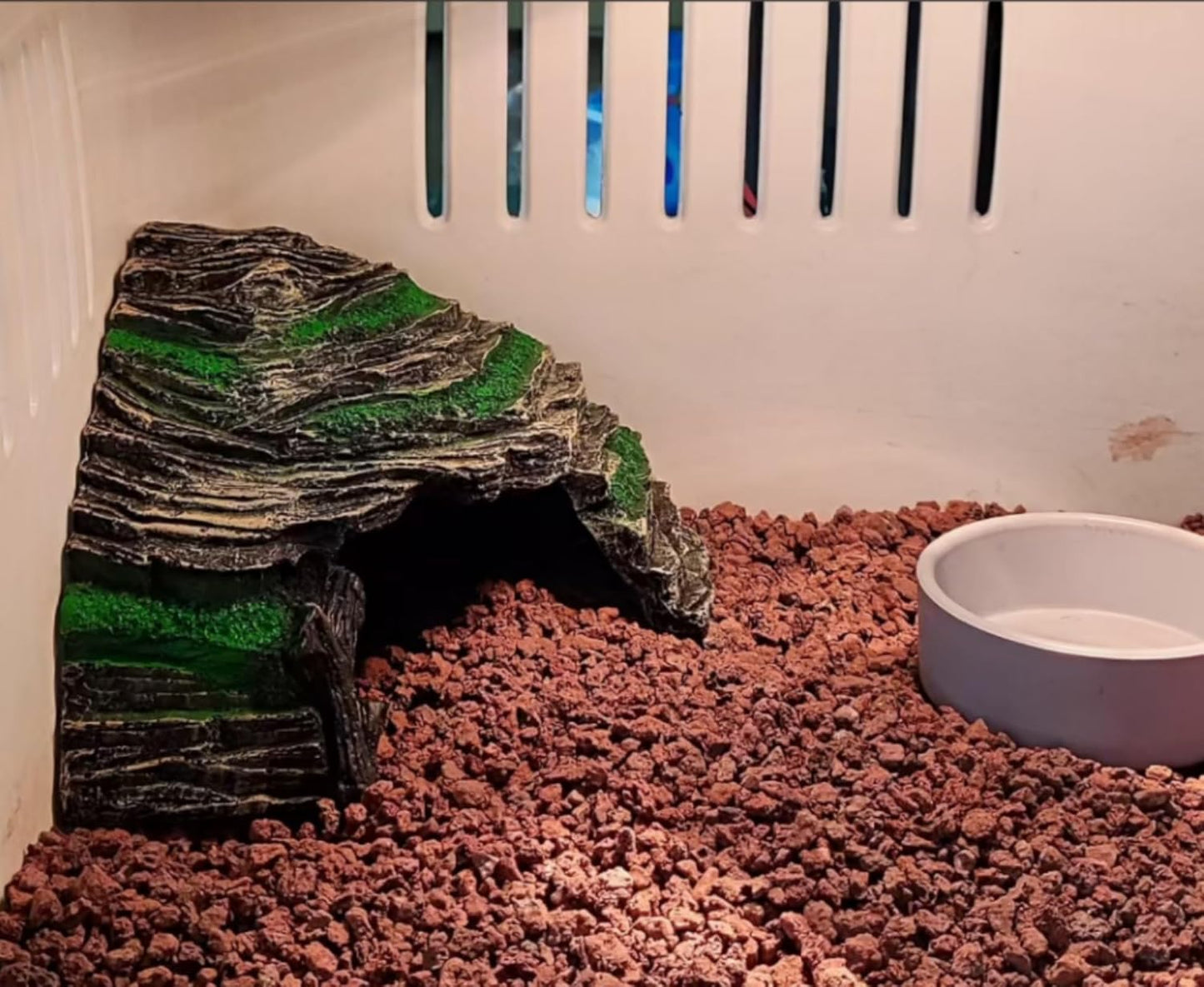 LEOTERRA Reptile Hide, Reptile Basking Platform and Aquarium Cave for Lizards, Geckos, Turtles,Snakes & Fish, Resin Material,Colorfast Underwater Design Aquarium & Terrarium Accessories