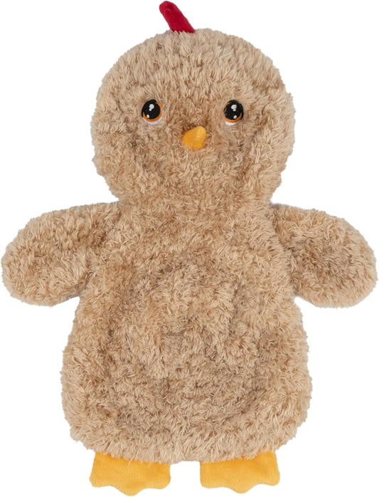 Best Pet Supplies Interactive Squeaky Dog Chew Toy, Ideal Dog Toys for Chewers, Small, Medium & Large Dogs, and Fetch Lovers - Crinkle Chicken (Khaki), Large