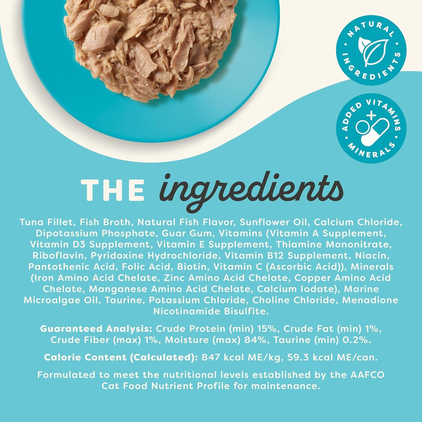 Applaws Vitality Wet Cat Food in Broth, Natural Canned Cat Food, Wet Food for Cats with Added Vitamins and Minerals, Grain Free, Carrageenan Free, Tuna Fillet in Broth (24 Count, 5.5oz Cans)