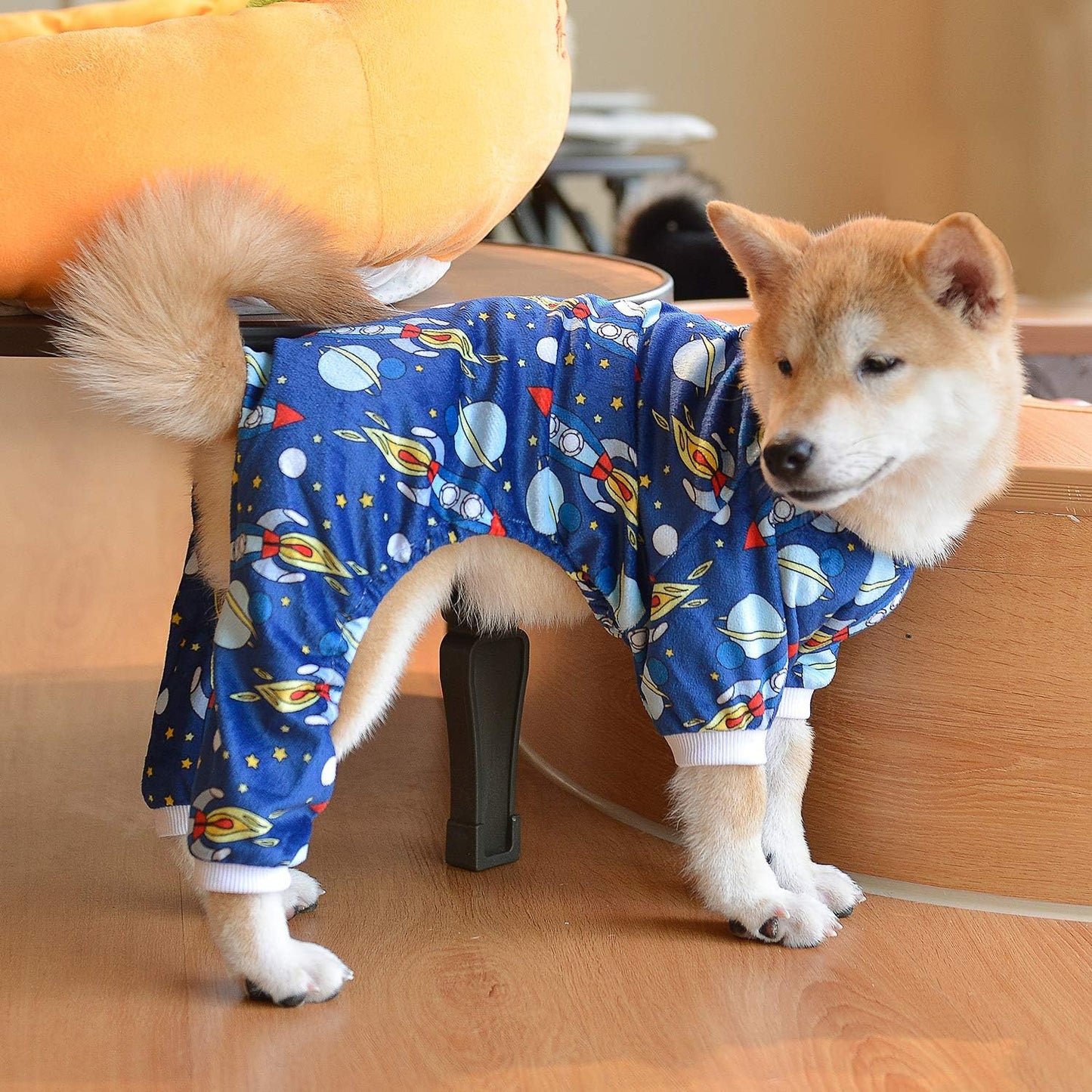 CuteBone Small Dogs Outfit Soft Puppy Onesies Pjs Dog Pajamas Pet Coat Cat Apparel Comfy Doggie Jumpsuit Bodysuit for All Seasons P16S