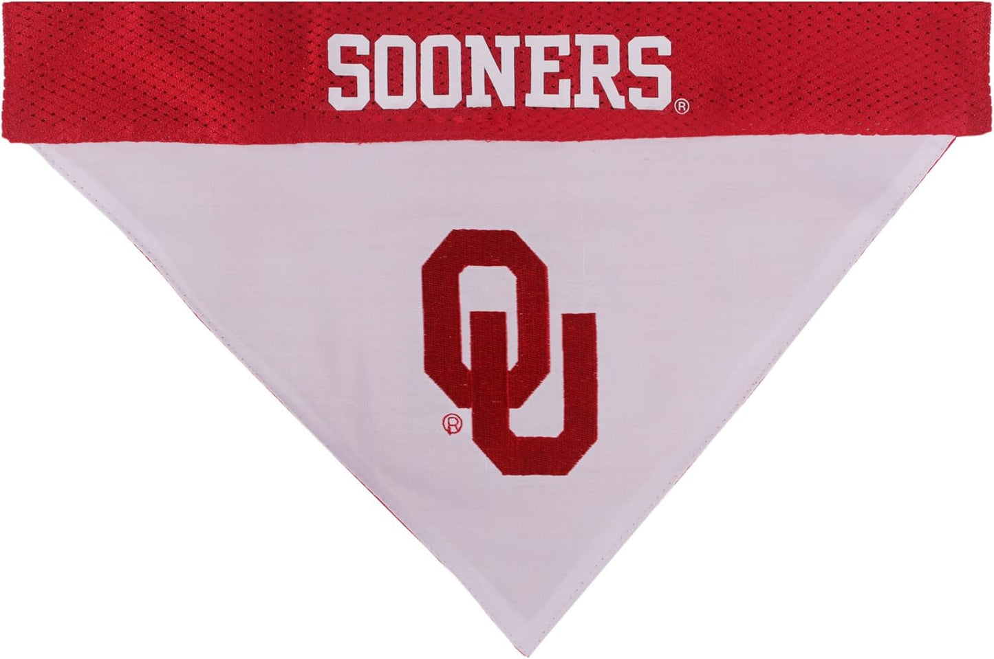 Pets First Collegiate Pet Accessories, Reversible Bandana, Oklahoma Sooners, Large/X-Large