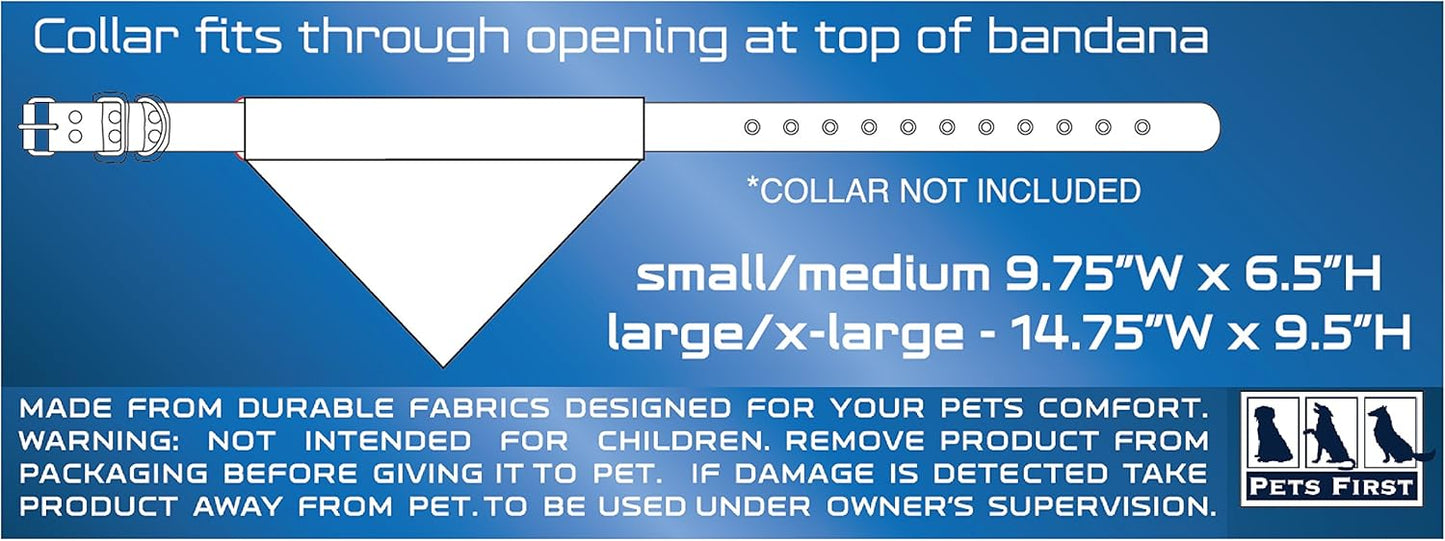 Pets First Collegiate Pet Accessories, Reversible Bandana, Auburn Tigers, Small/Medium