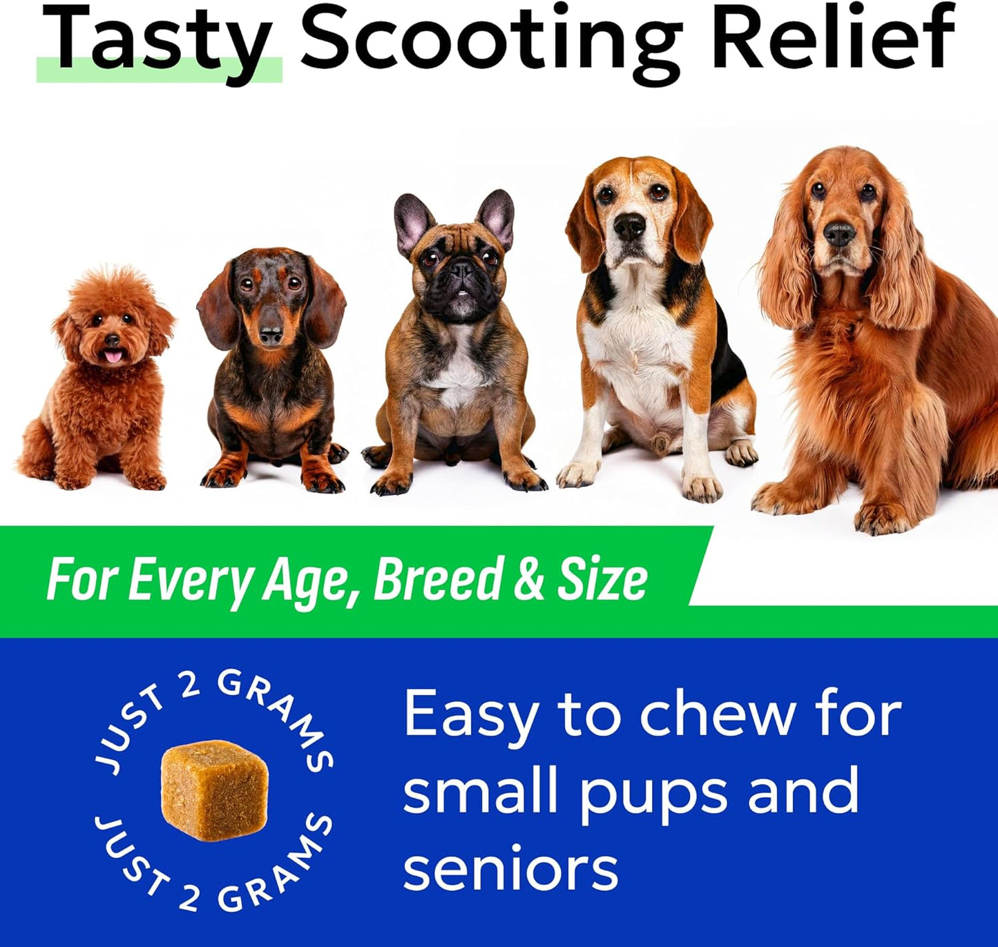 BARK&Spark Dog Anal Gland Treatment Chews - AnalGland Support Supplement - Stop Scoot & Reduce Odor with Prebiotics & Digestive Enzymes - Bacon Flavor, 120 Treats