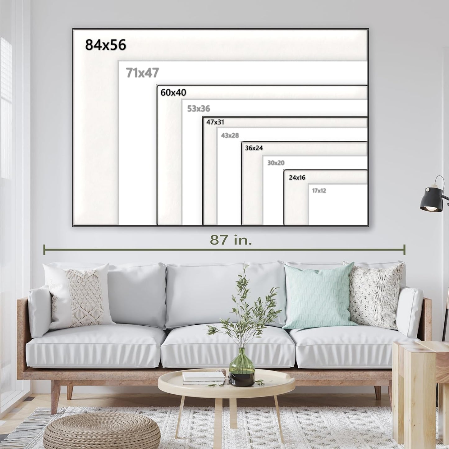 Nature Wall Art Prints - Ocean Forest Mountain Lake Canvas Landscapes - Small to Extra Large Living Room Bedroom Kitchen Bathroom Décor (Forest Reflection, 35L" x 53W" - 3 Panels)