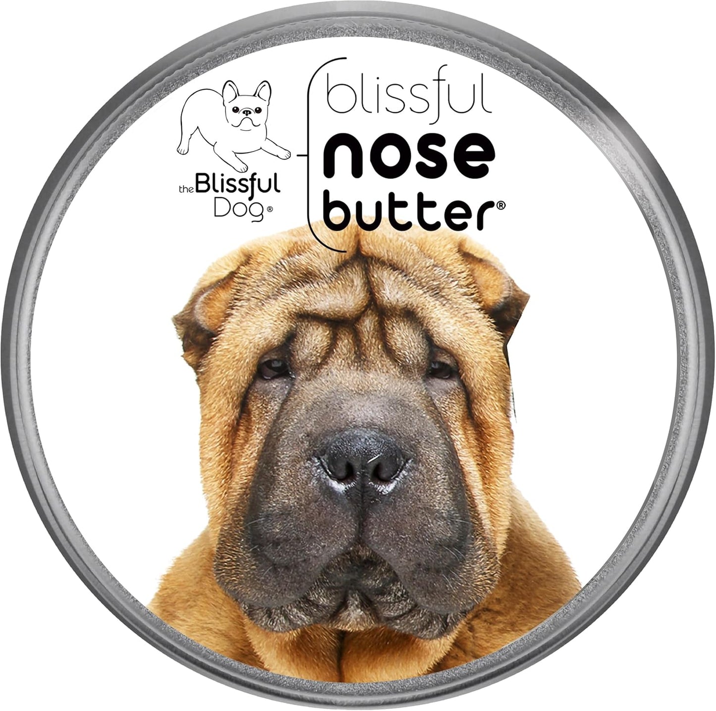 The Blissful Dog Chinese Shar-Pei Nose Butter for Dry, Cracked Skin, Lick-Safe Dog Nose Balm with Moisturizing Shea Butter, Almond, Olive, and Essential Oils, Pet Supplies, Uncented, 2 oz.