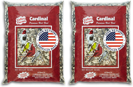 Valley Farms Cardinal Mix 3 LB 2-Pack (6 LB Total) Wild Bird Food for Outside Feeders, Cardinal Bird Seed with Black Oil Sunflower Seeds and Safflower Seeds, Attract a Variety of Wild Birds