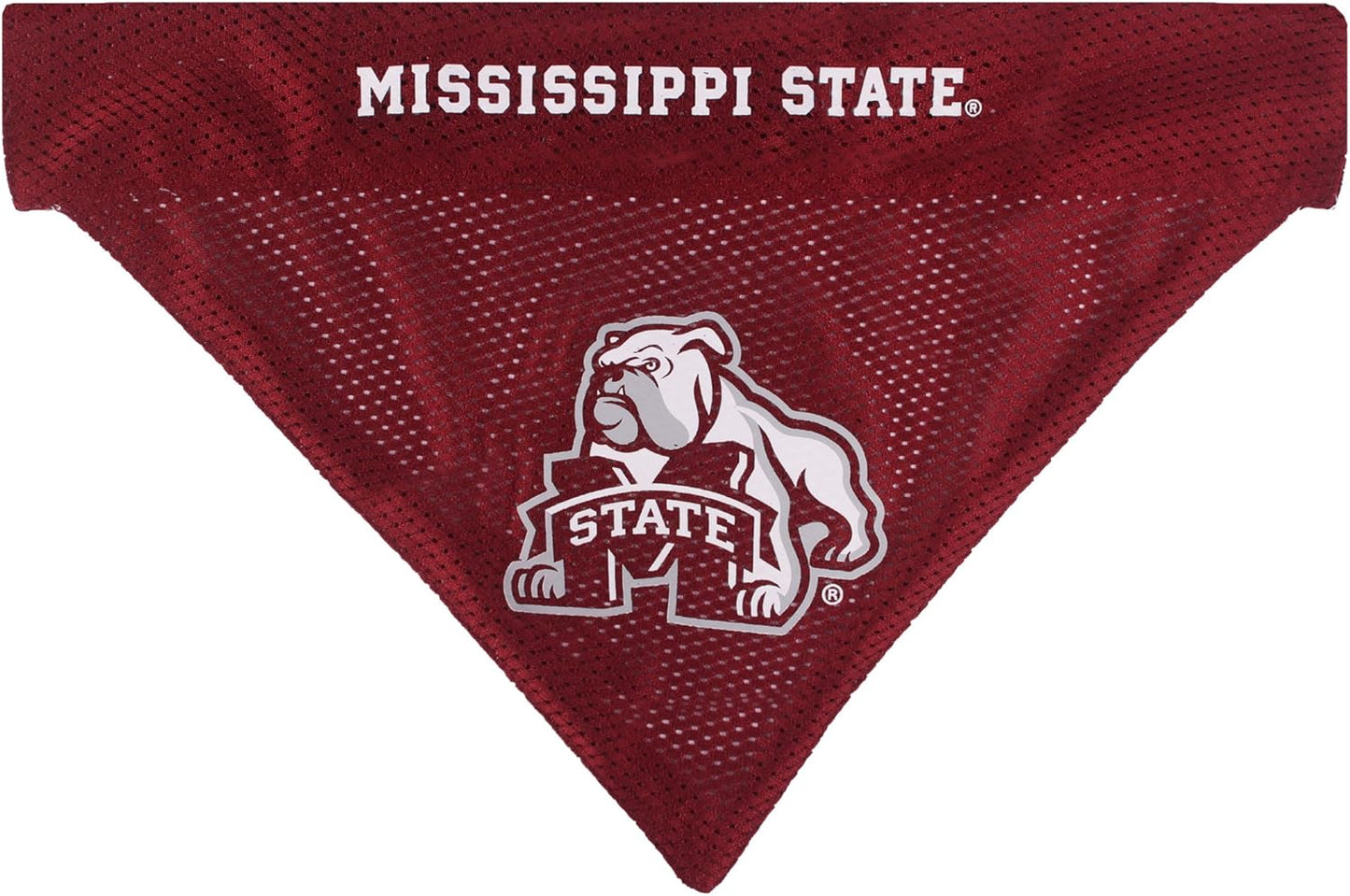 Pets First Collegiate Pet Accessories, Reversible Bandana, Mississippi State Bulldogs, Large/X-Large