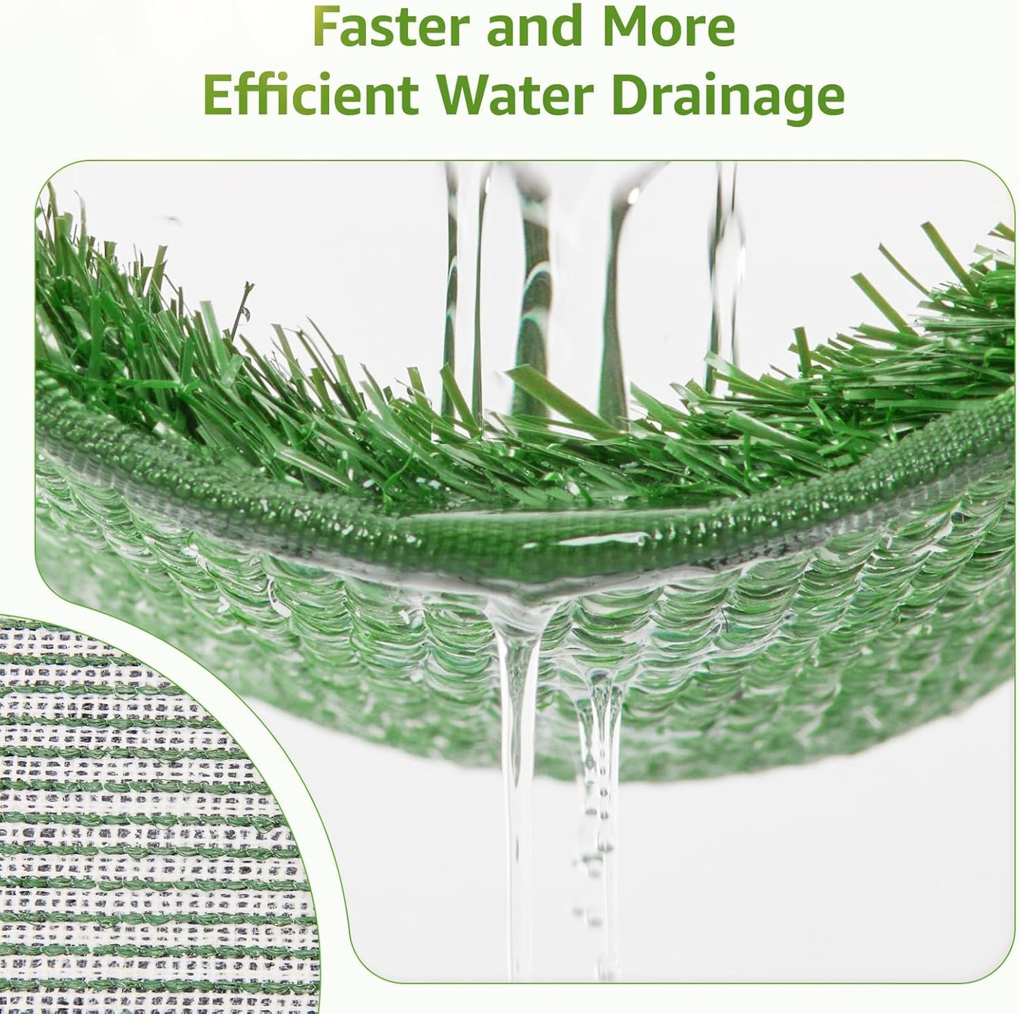 LOOBANI Dog Grass Pee Pads, Artificial Dog Grass Pads for Potty Tray, Fake Grass for Dogs to Pee On, Outdoor Indoor Pee Grass for Dog Potty (18.1*28.1 inch)