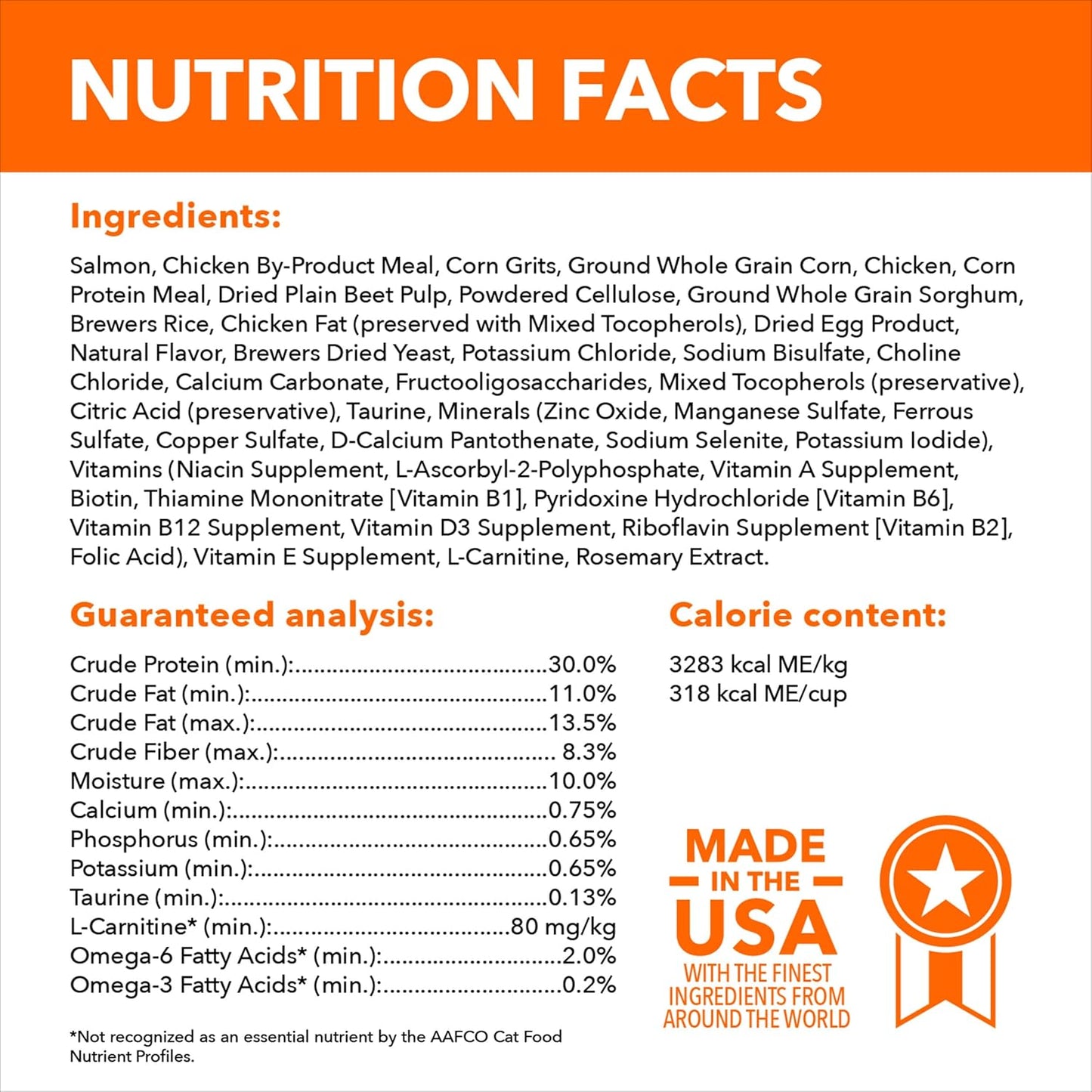 IAMS Proactive Health Indoor Weight Control & Hairball Care Adult Dry Cat Food, Salmon Recipe, 3.5 lb. Bag