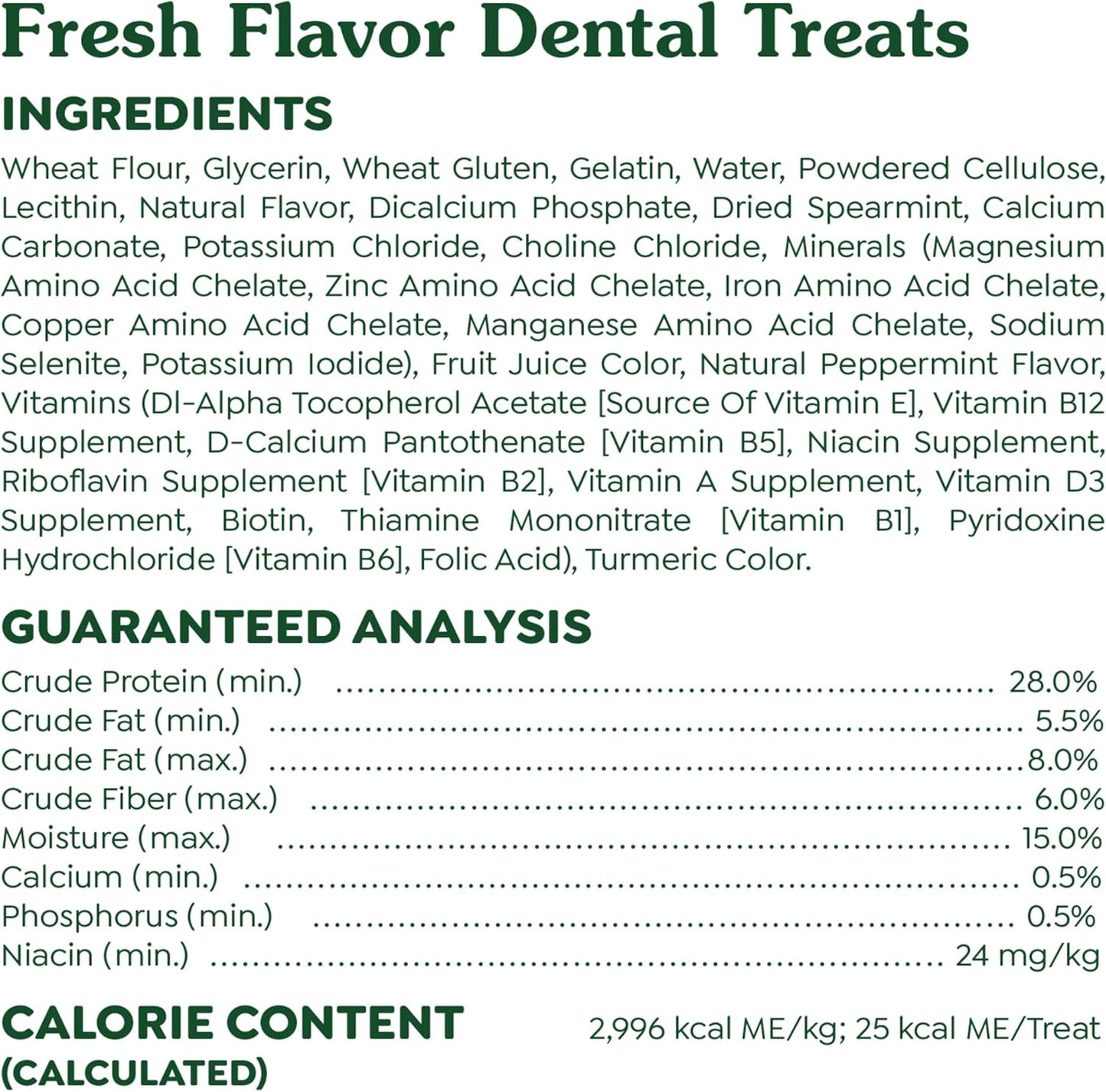 Greenies Regular Dental Dog Treats, Fresh Flavor, 12 oz. Pack (12 Treats)