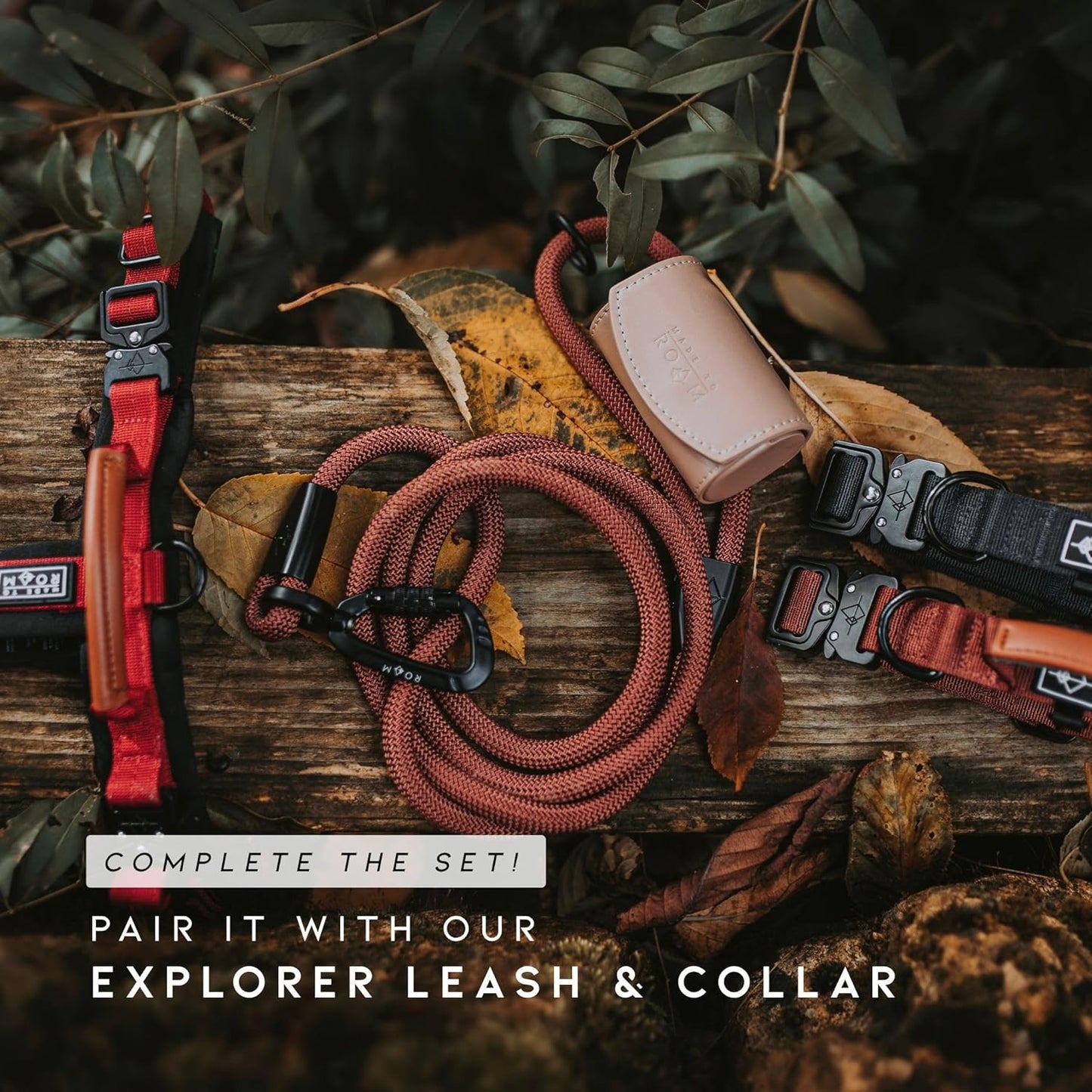 MADE TO ROAM Premium Explorer Harness - Y-Shaped Dog Harness with Adjustable Durable Nylon, Soft Padding, Metal Buckles and Leather Handle for Small, Medium, Large Dogs (Utah Glow, Size 6)