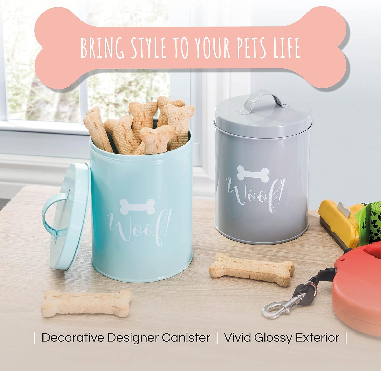 Park Life Designs 1.4 Qt. Small Treat Canister (Casper (Powder Blue))