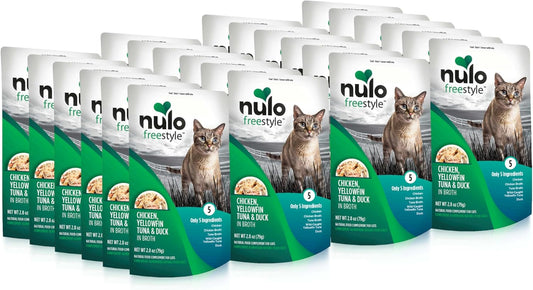 Nulo Freestyle Cat & Kitten Wet Cat Food Pouch, Premium All Natural Grain-Free Soft Cat Food Topper with Amino Acids for Heart Health and High Animal-Based Protein