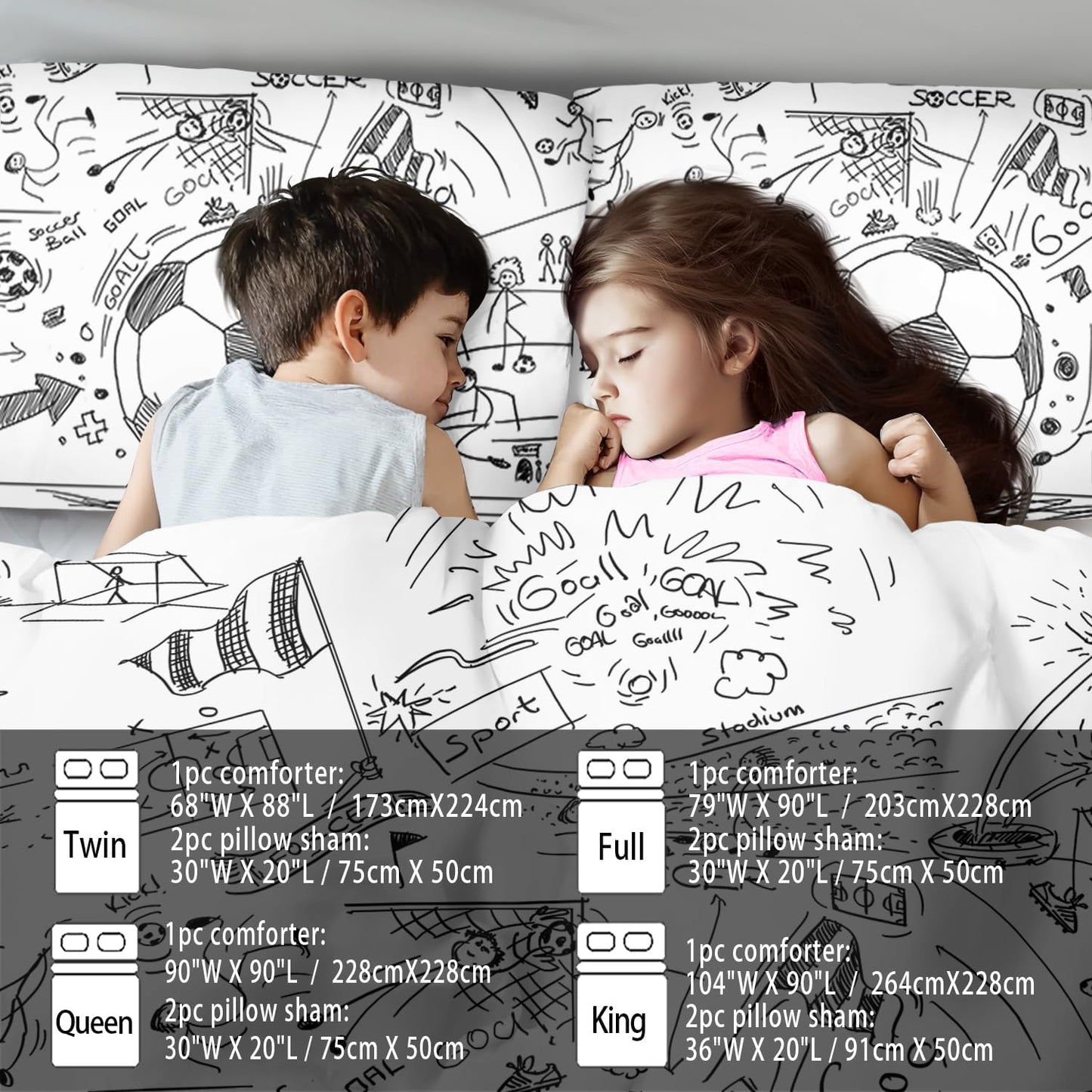 Football Sports Comforter Sets for Boys King,Soccer Comforter Sport Bedding for Boys Room,Gaming Bed Soccer Bedding King Set,Games Quilt Bedroom Bed Decor Kids and Teen