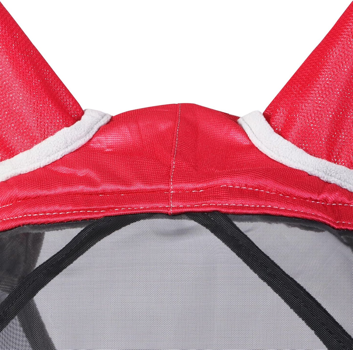 Harrison Howard CareMaster Pro Luminous Horse Fly Mask Large Eye Space Standard with Ears UV Protection for Horse Red M Cob