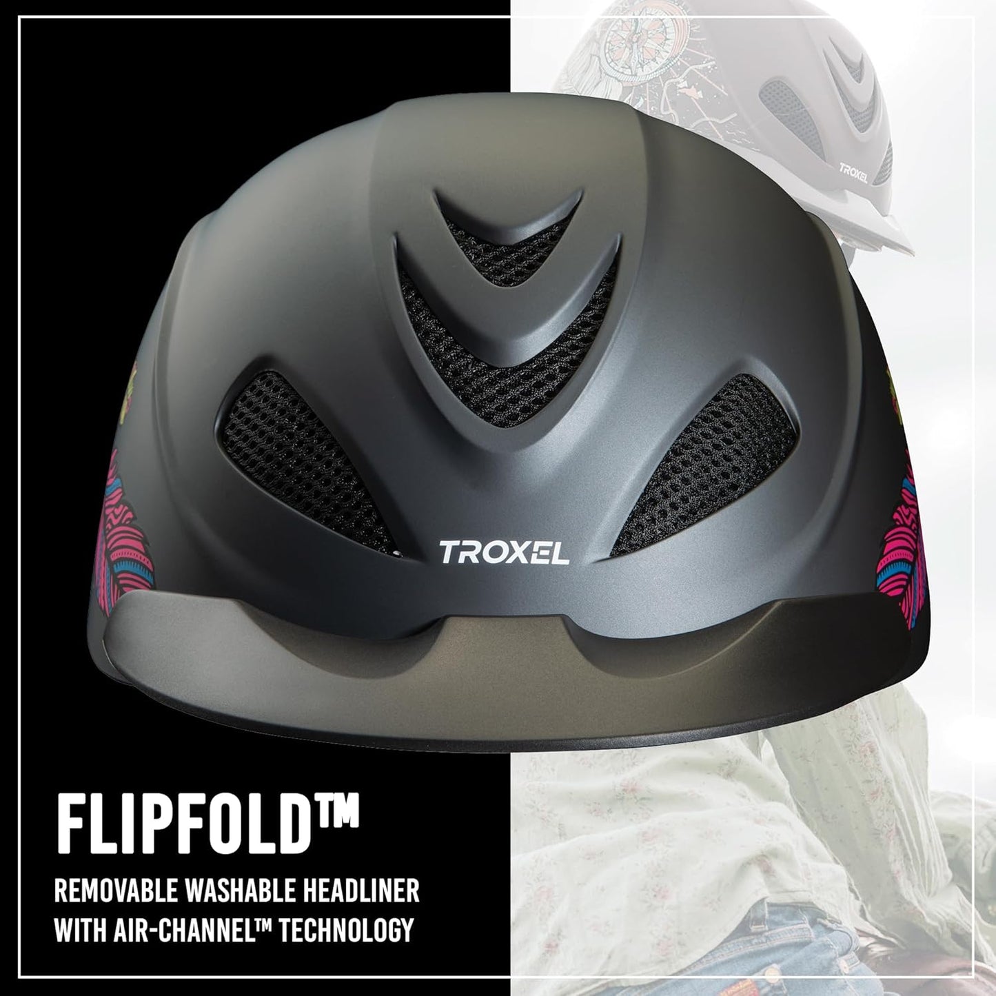 Troxel Rebel Turquoise Rose Helmet