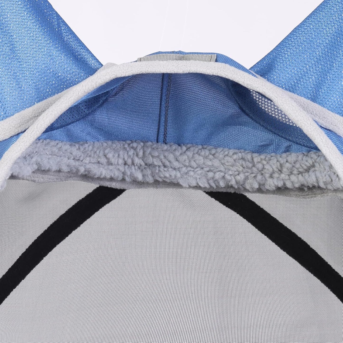 Harrison Howard CareMaster Pro Luminous Horse Fly Mask Large Eye Space Standard with Ears UV Protection for Horse Royal Blue S Pony