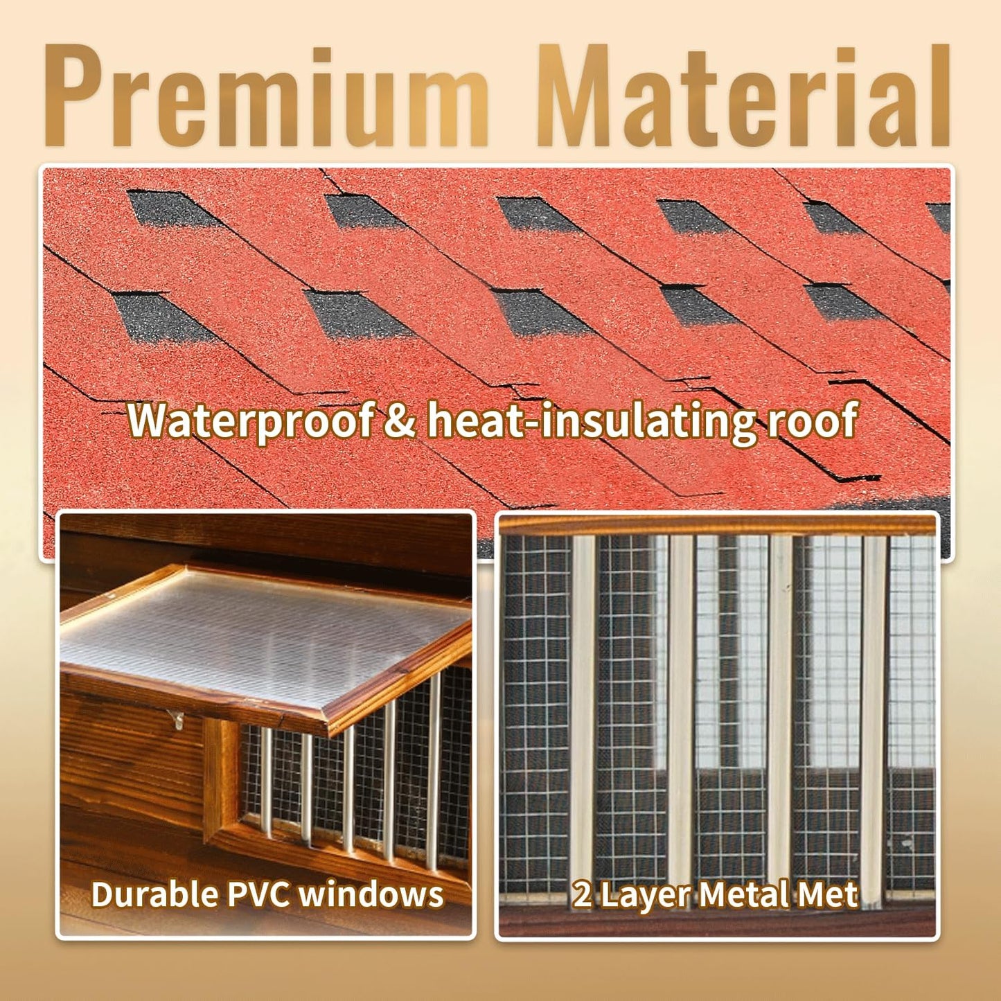 Big Dog House Outdoor, Dog Houses for Large Dogs Outside,Luxury Pet House Waterproof, Warm Dog Houses with Waterproof Roof for All Seasons, 3XL