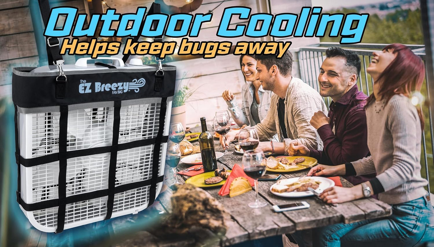 Southwestern Equine EZ Breezy Box Fan Holder, Horse Stall Classic Fan Bag, Stable Supplies, Horse Fan (Black)