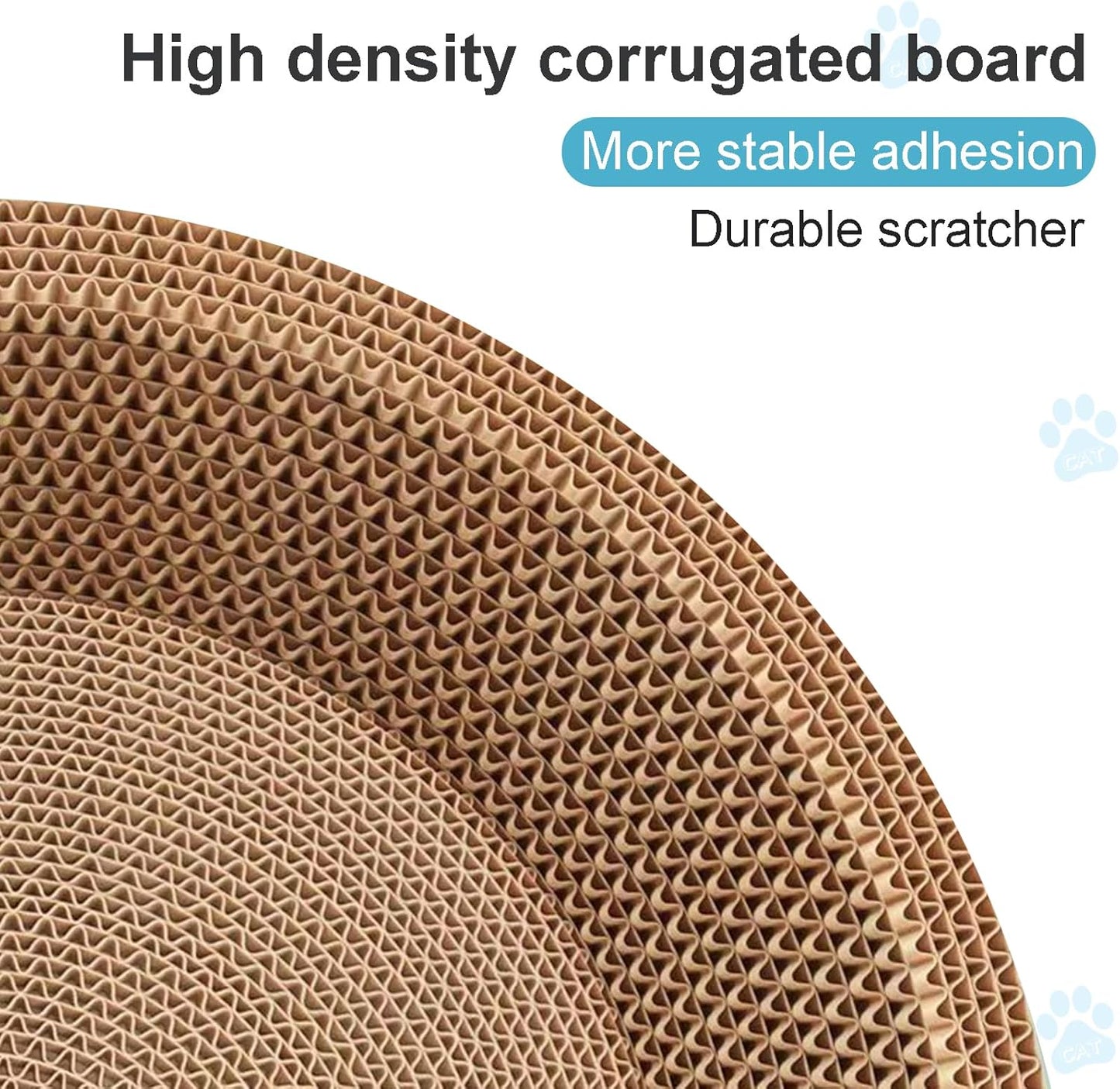 Cat Scratcher, 17.7x17.7 inches Cardboard Cat Scratchers for Indoor Cats, Large Cat Scratching Board, Round Bowl Cat Scratch Pad Bed with Catnip