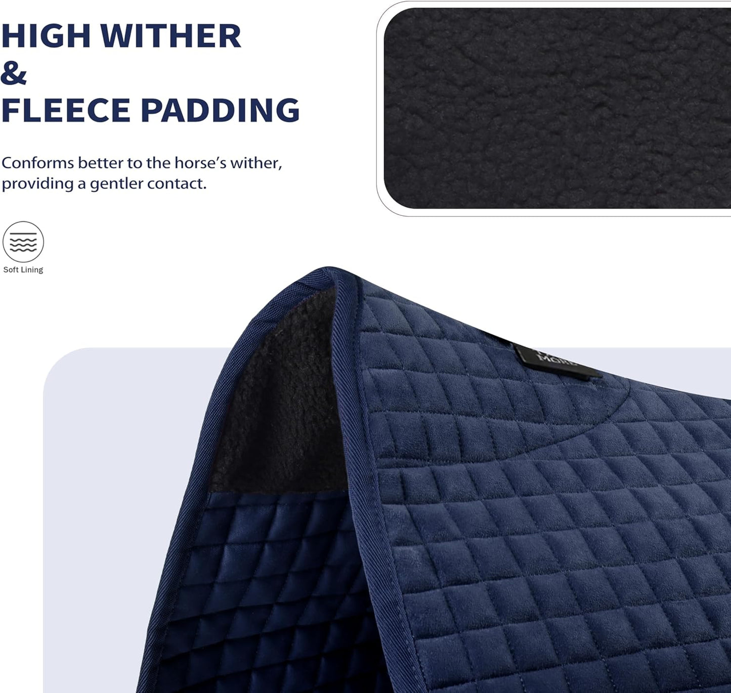 Tackmore Western Saddle Pad Breathable, Shock-Absorbing Saddle Pad
