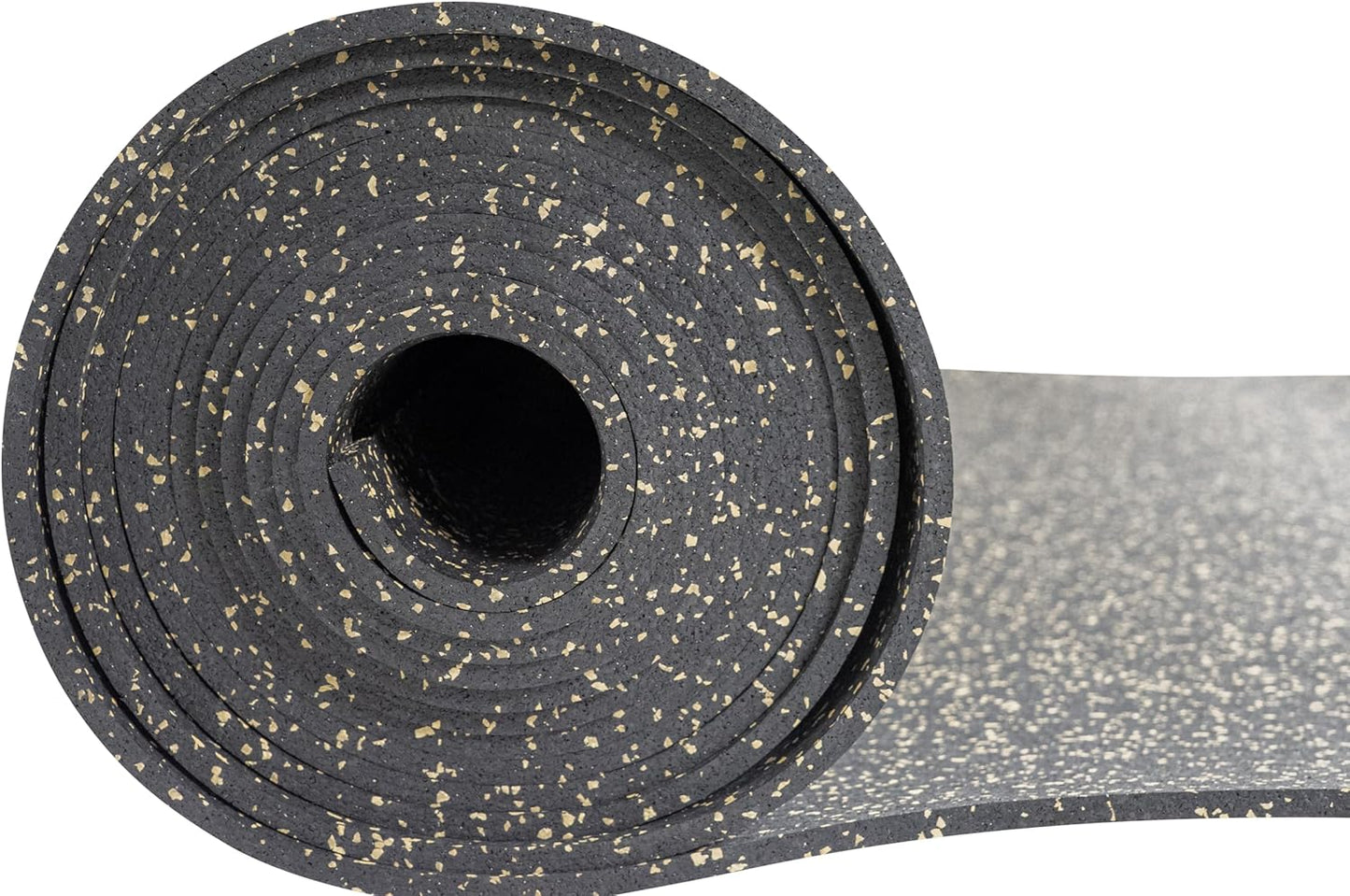 Playsafer Genaflex Rubber Gym Floor Mat, Heavy Duty Commercial Protective Gym Flooring Roll - 8mm Thick (10% Tan, 4' X 15')