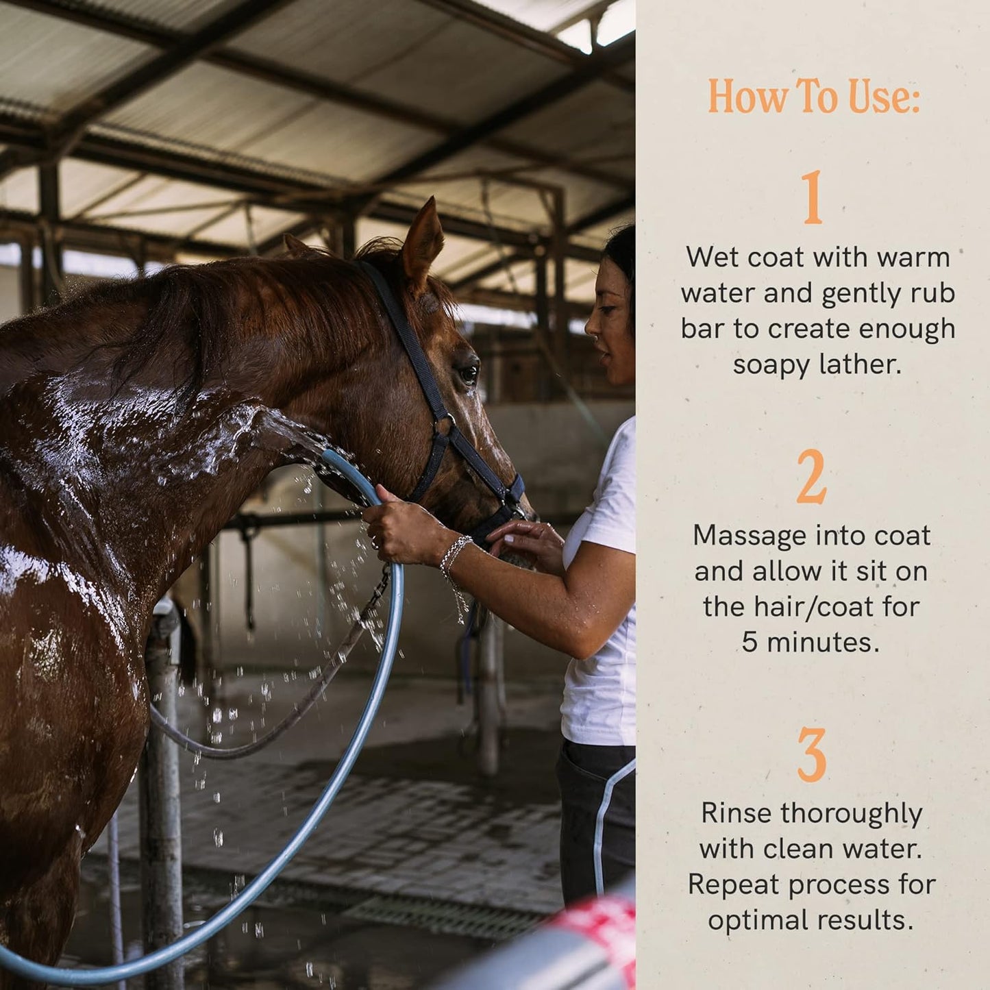 JR Liggett’s Botanical Horse Shampoo Bar for Sensitive Skin - 100% Detergent Free, Non-GMO & Biodegradable - Deep-Cleansing, Hypoallergenic Formula for Healthy Skin, Mane & Tail - 3.5 oz Bar