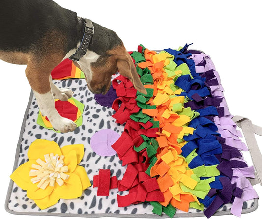 Snuffle Mat for Dogs, Nosework Feeding Blanket Sniffing Pad for Interactive Games, Foraging Puzzle Enrichment Toys for Large Small Medium Pets