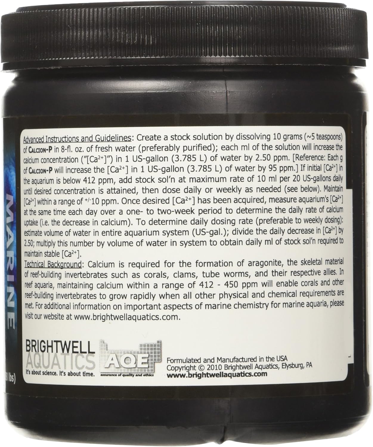 Brightwell Aquatics ABACALP400 Calcion Dry Salt Water Conditioners for Aquarium, 14-Ounce, 400-g (162022)
