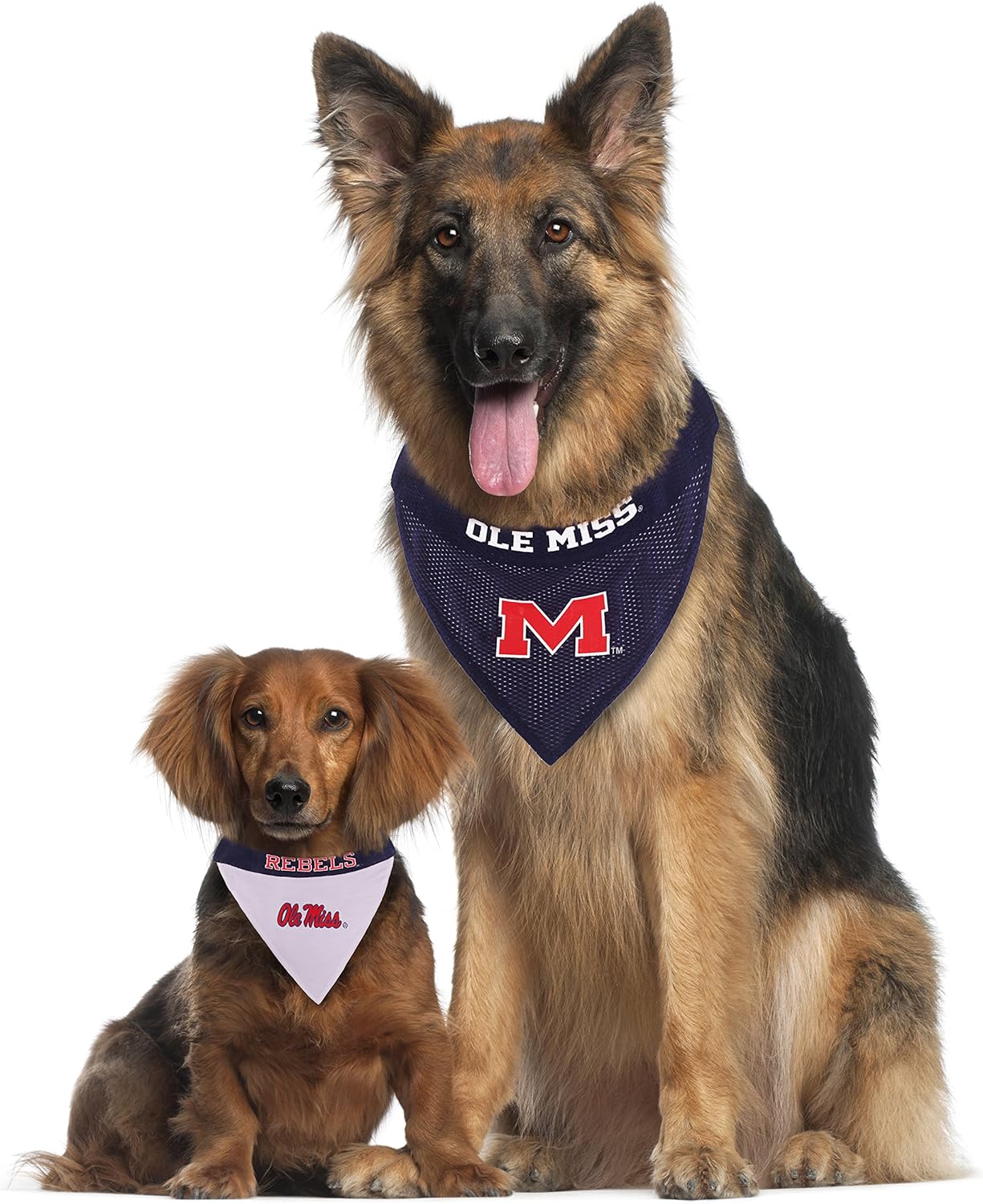 Pets First Collegiate Pet Accessories, Reversible Bandana, Mississippi Ole Miss Rebels, Small/Medium
