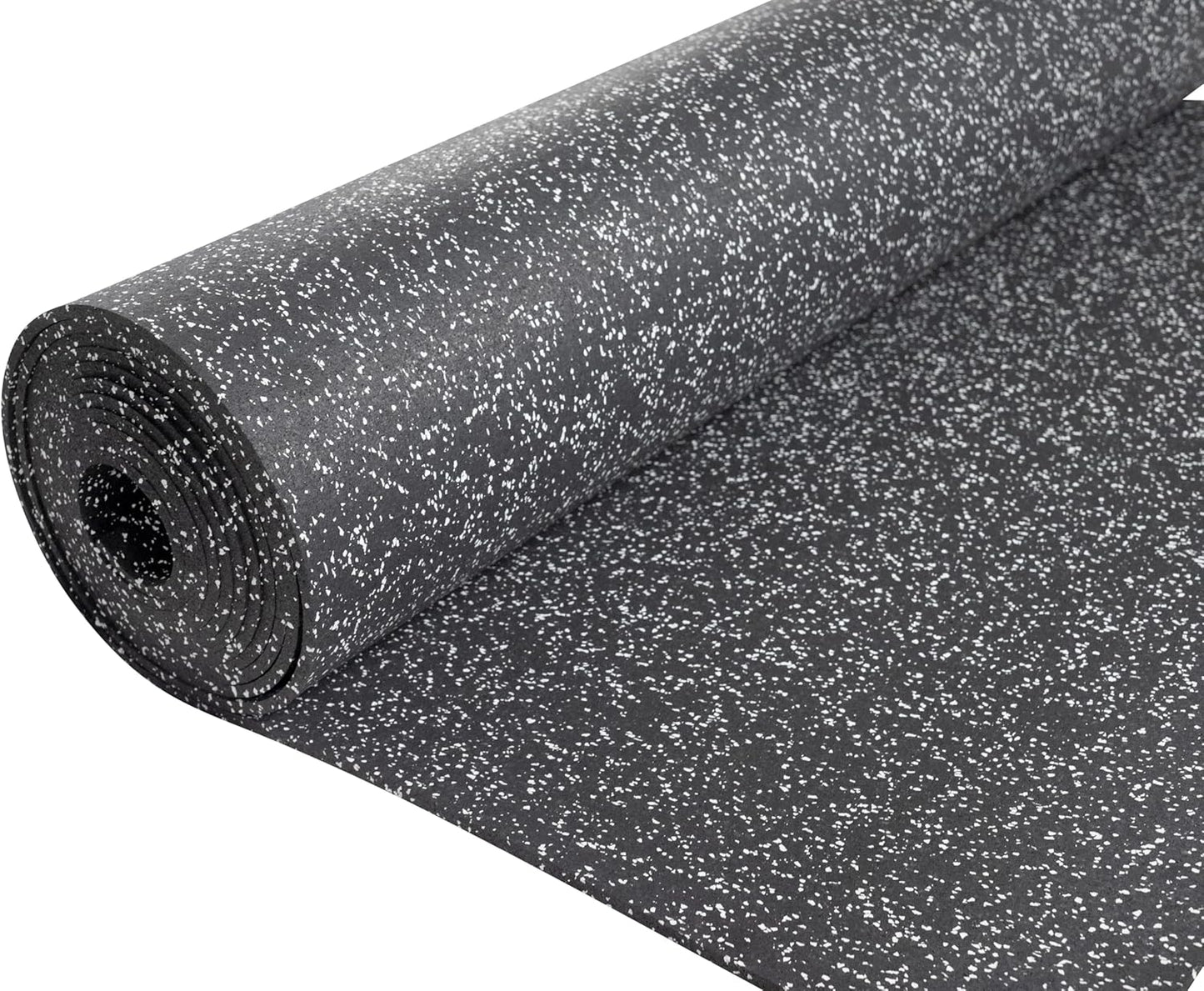 Playsafer Genaflex Rubber Gym Floor Mat, Heavy Duty Commercial Protective Gym Flooring Roll - 8mm Thick (10% Grey, 4' X 10')
